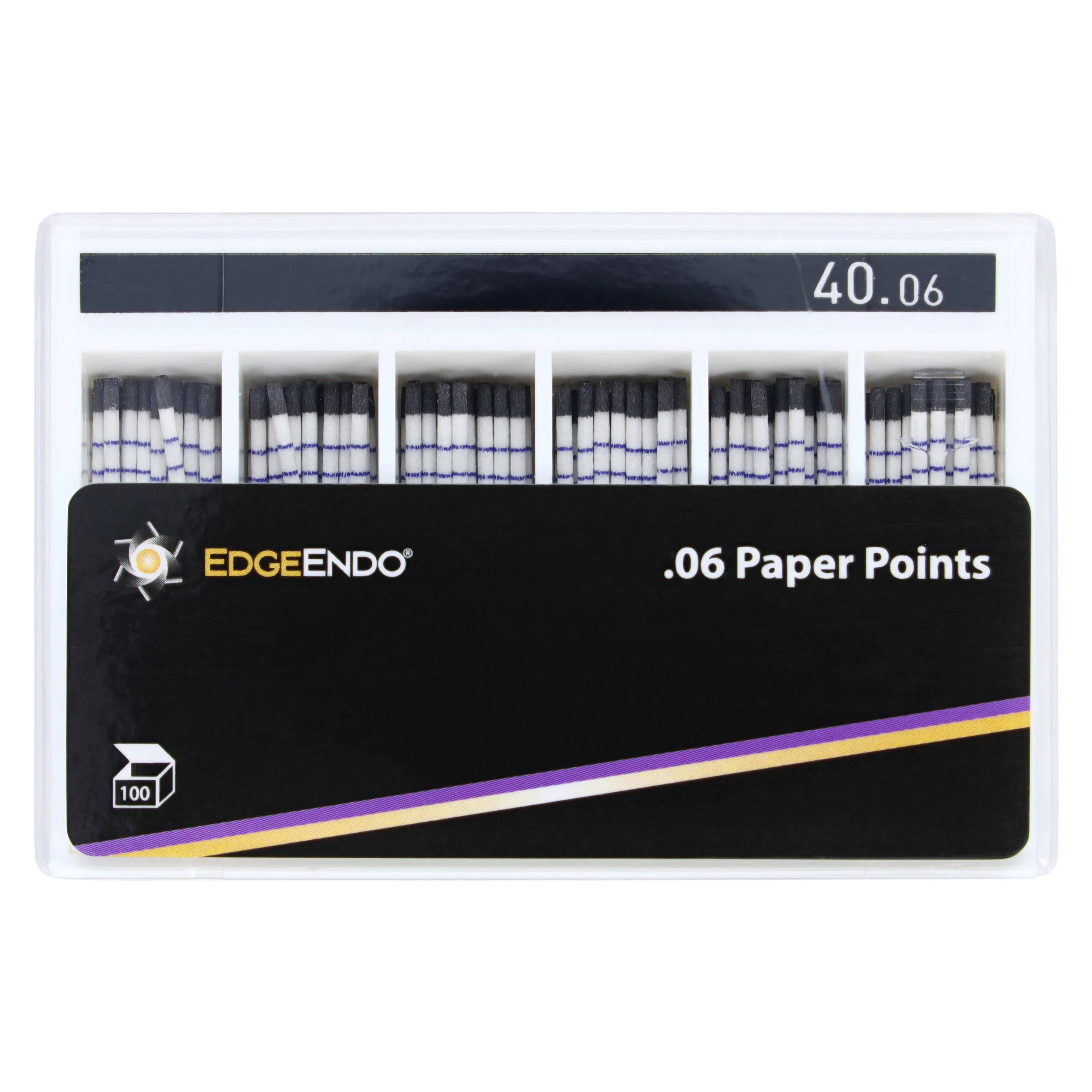 EdgeEndo 0.06 Paper Points, Size 40, Sterile, Black, 100/Box thumbnail 6