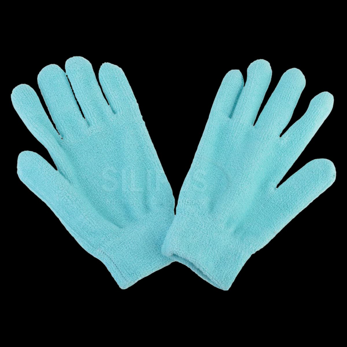 Silipos Geluscious Moisturizing Glove, Terrycloth, Turquoise/Pink, 1 Pair - Geluscious Moisturizing Glove - Image 1