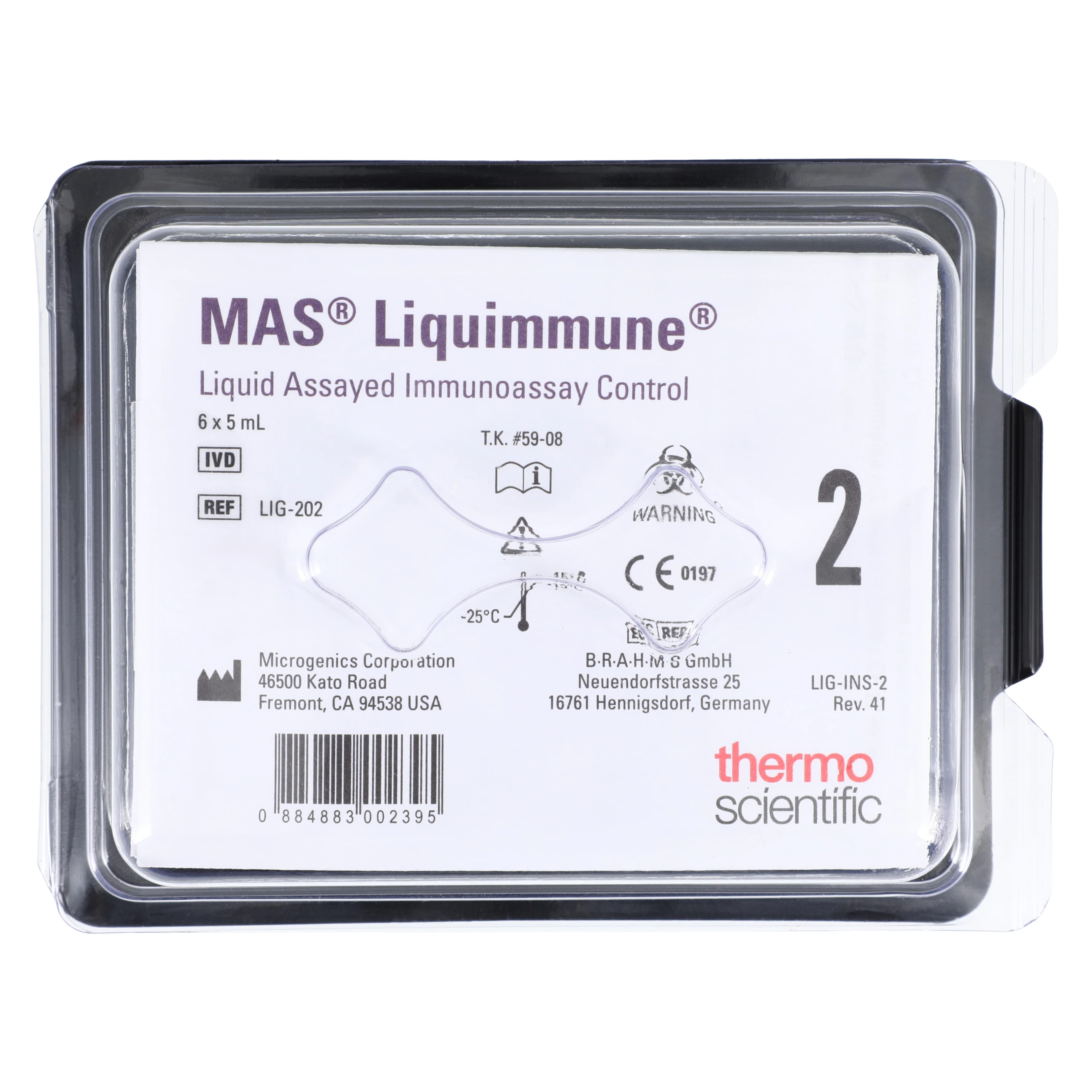 Liquimmune MAS Assay Control Level 2, Multi-Analyte Immunology Control, 6 x 5 mL Vials, 2483436 thumbnail 3