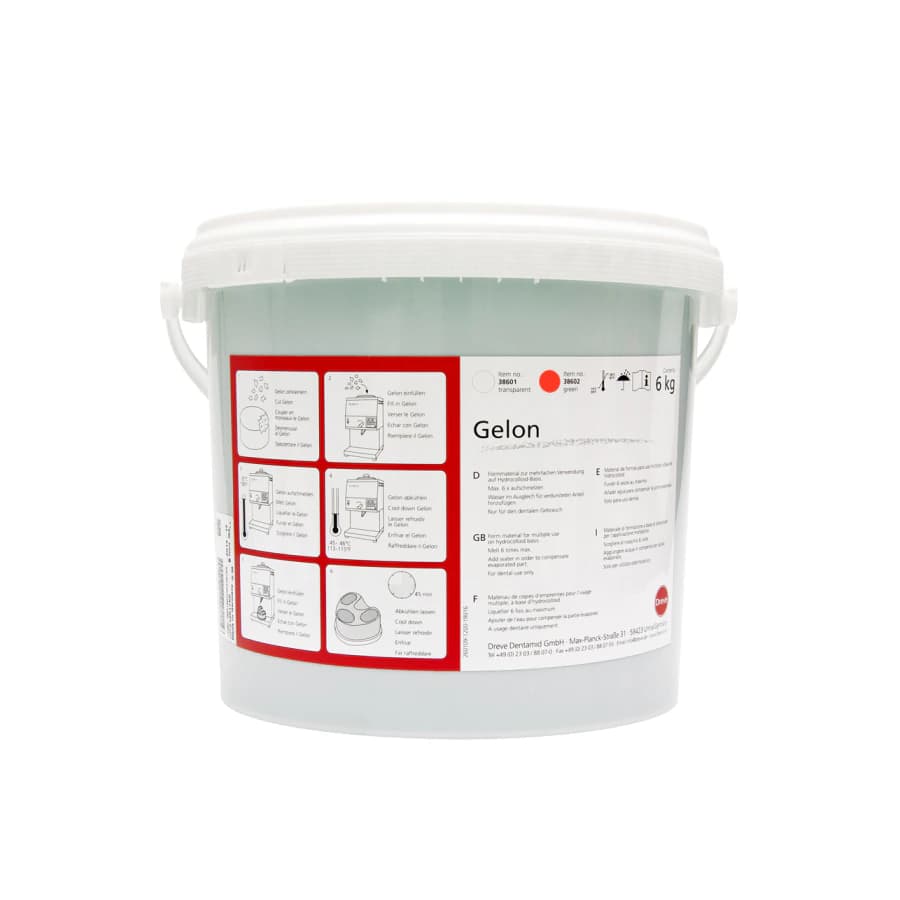 Gelon Green Duplicating Material, 6 kg Bucket - Gelon Green 6kg Bucket - Image 1