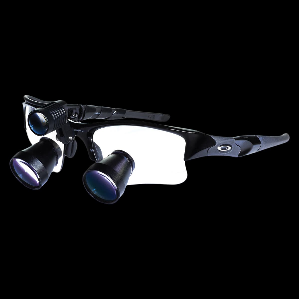 Epic Loupes with Oakley Frames, Binocular, 4x Magnification, 01KT8PD57V9WS3AWGR8HDR6Y34 - Epic Loupes with Oakley Frames - Image 1