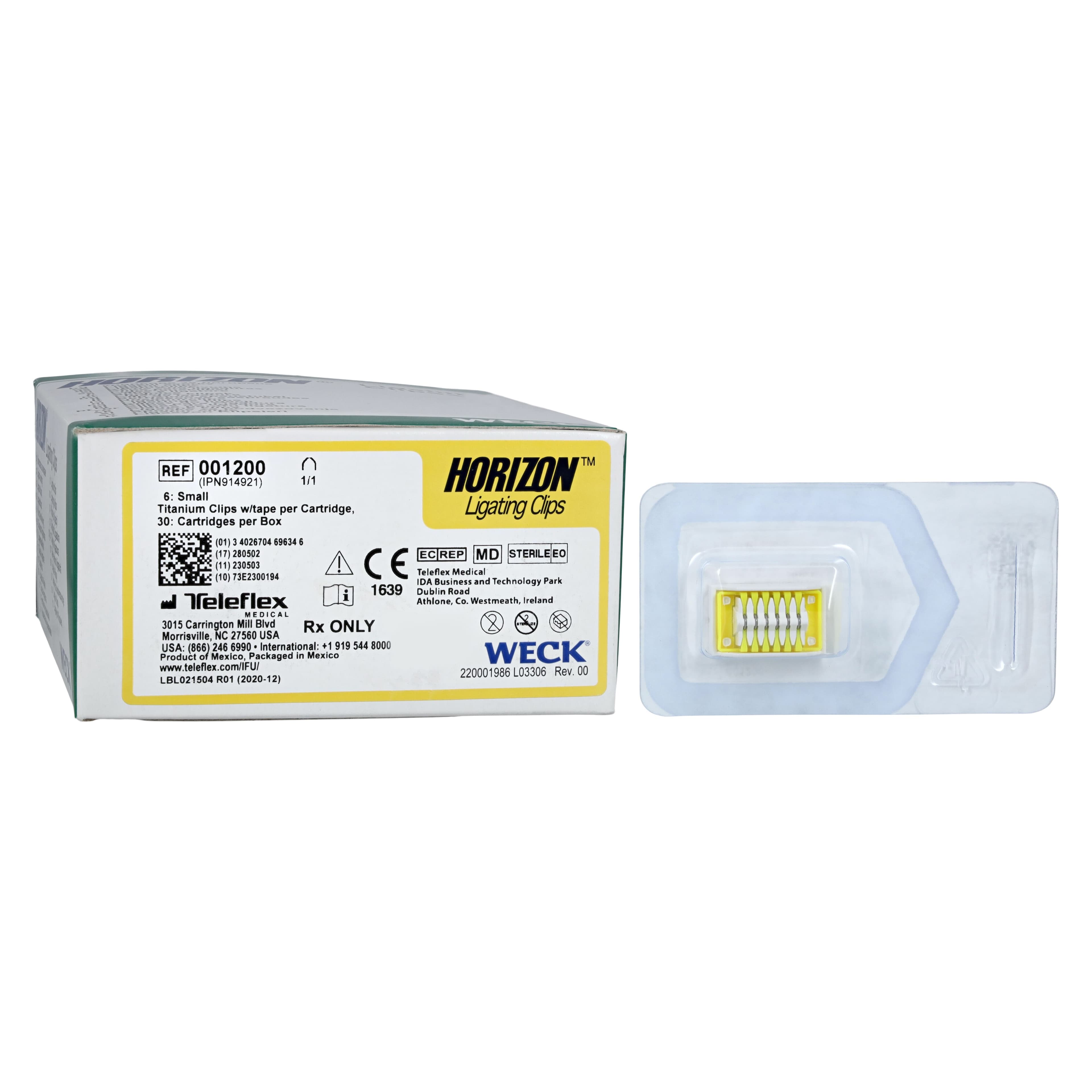 Teleflex Medical Horizon Ligating Clip, Small, Disposable, Titanium - Clip Hemoclip Titanium - Image 1