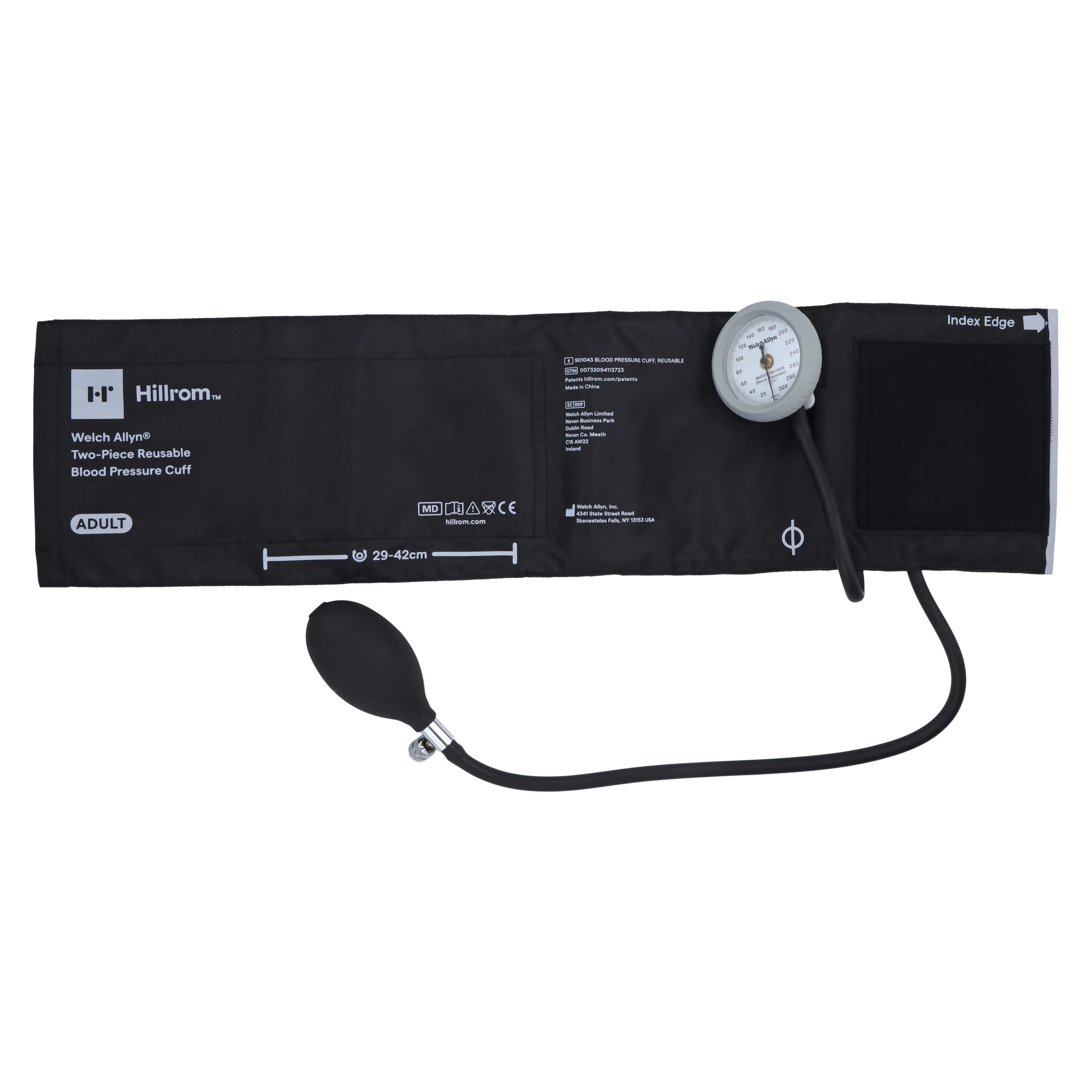 Welch Allyn DuraShock Bronze Series Aneroid Sphygmomanometer, Size 11, Black/Gray, Latex-Free, Arm Dial Display thumbnail 3