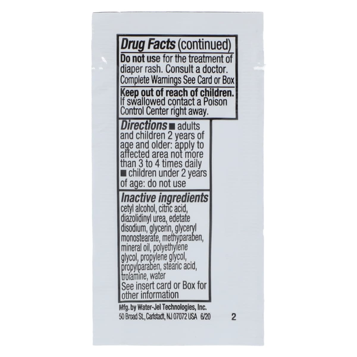 Waterjel Hydrocortisone Cream 1%, 0.9g Foil Packet, 144/Box thumbnail 4