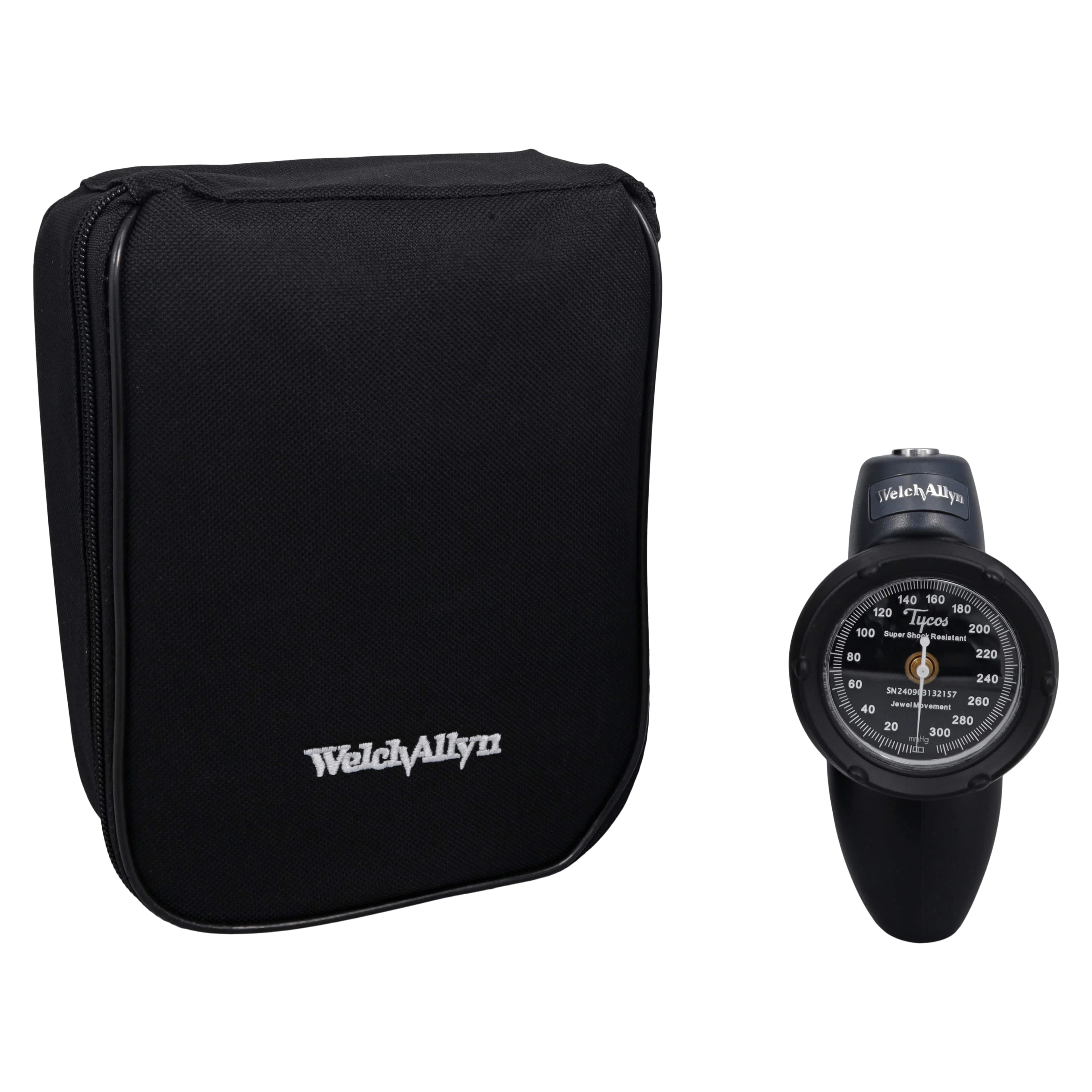 Welch DuraShock Platinum Series Aneroid Sphygmomanometer, Size 11, Black/Gray, Arm Dial Display, Latex-Free - BP Unit Hand Held Adult - Image 1