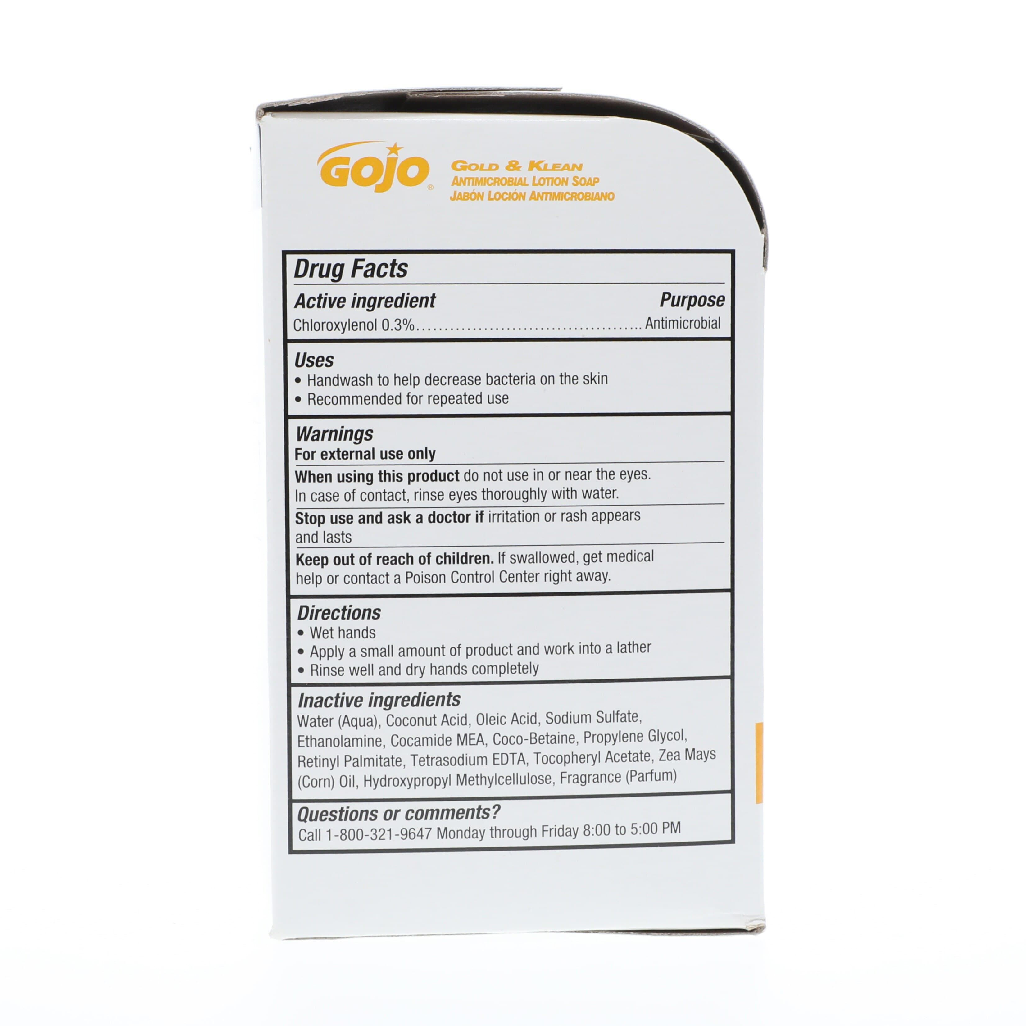 GOJO Gold & Klean Lotion Soap Bag-in-Box Dispenser Refill, 800 mL, 12/Case thumbnail 4