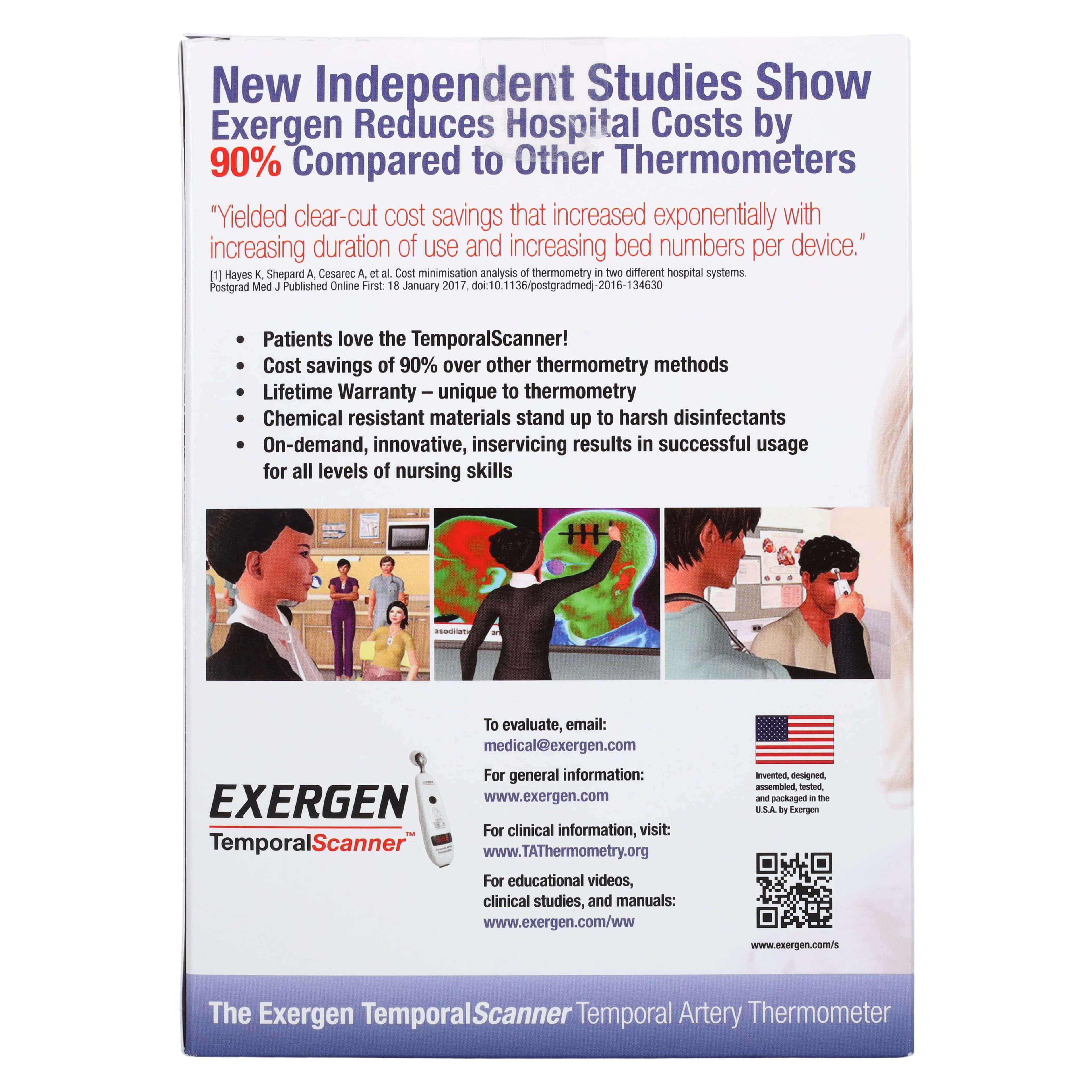 Exergen TAT 5000S Temporal Thermometer Scanner, Reusable, Dual Scale, Alkaline Battery thumbnail 8