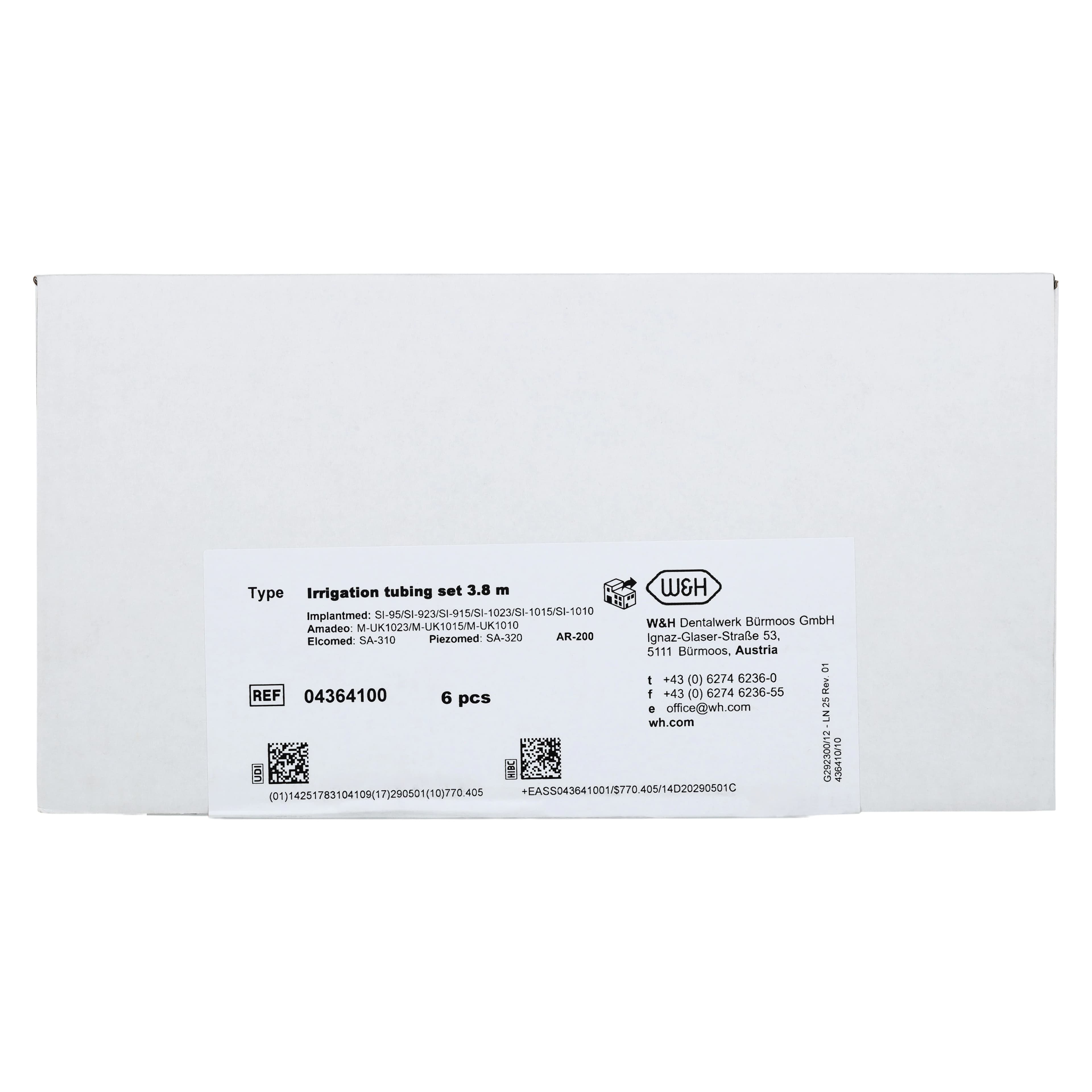 W&H Implantmed Irrigation Tubing, 3.8m, 6/Pkg, REF 04364100 thumbnail 4