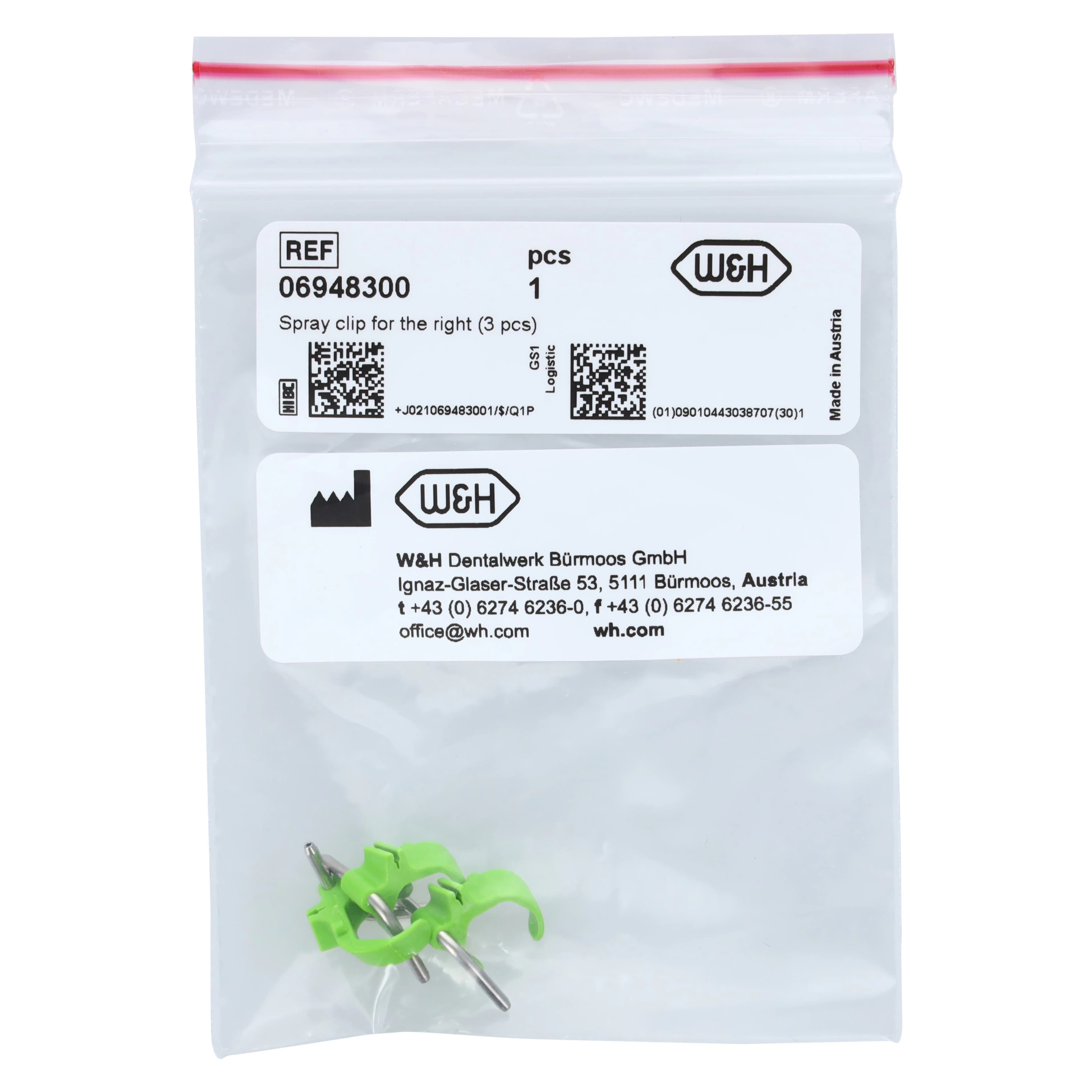 W&H Irrigation Spray Clip Right, Green, E/KM, 3/Package thumbnail 3