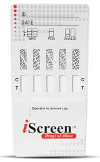 iScreen Drug Screen Test Kit, Moderately Complex 6 Panel (COC/THC/AMP/MAMP/BZO/OPI), 25 Tests/Box - Drugscr Card Coc,amp,mamp - Image 1