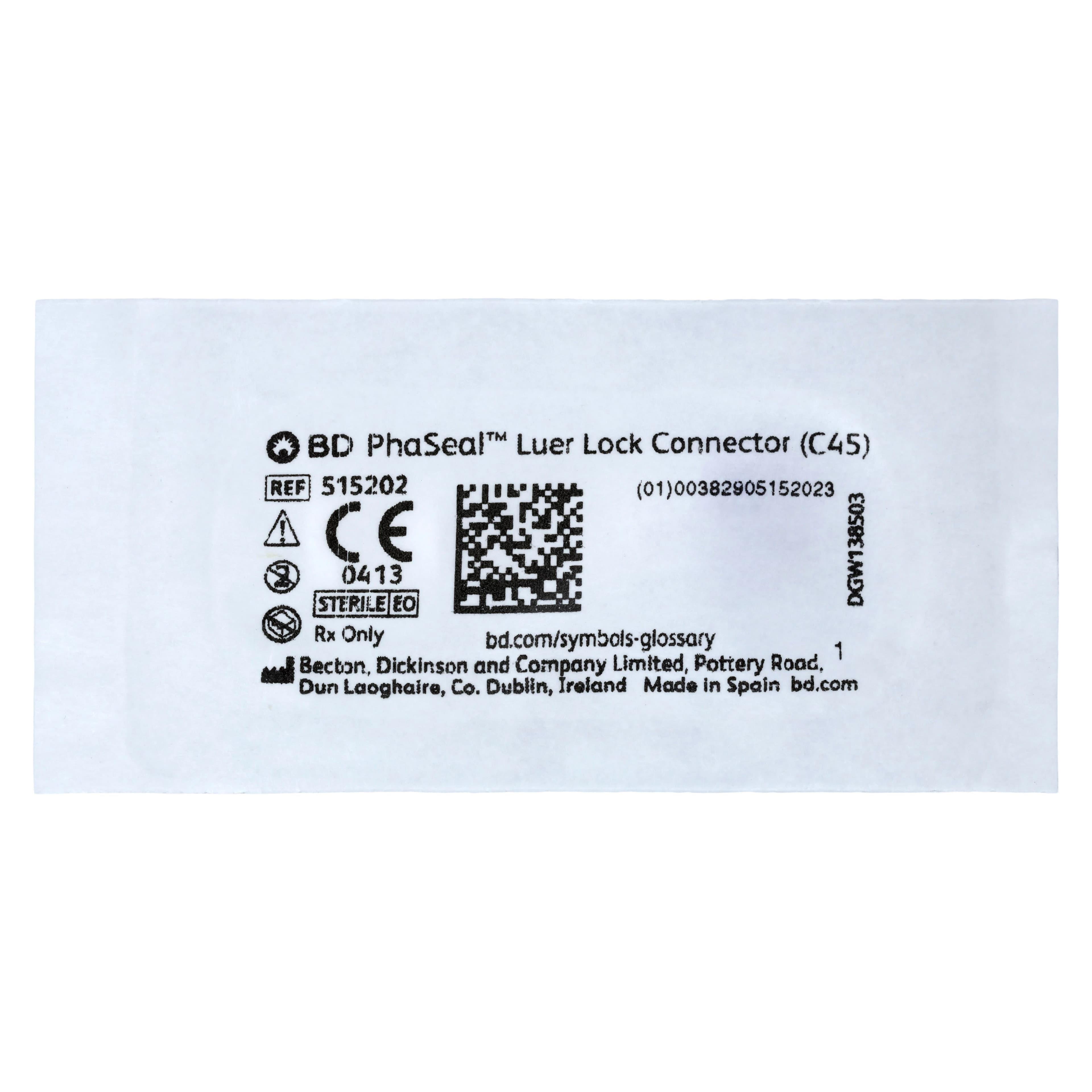 BD PhaSeal IV Tubing Connector, Needleless, Standard Luer Lock, Closed System with Internal Pistons, C45, 200/Case - Connector Luer Lock - Image 1