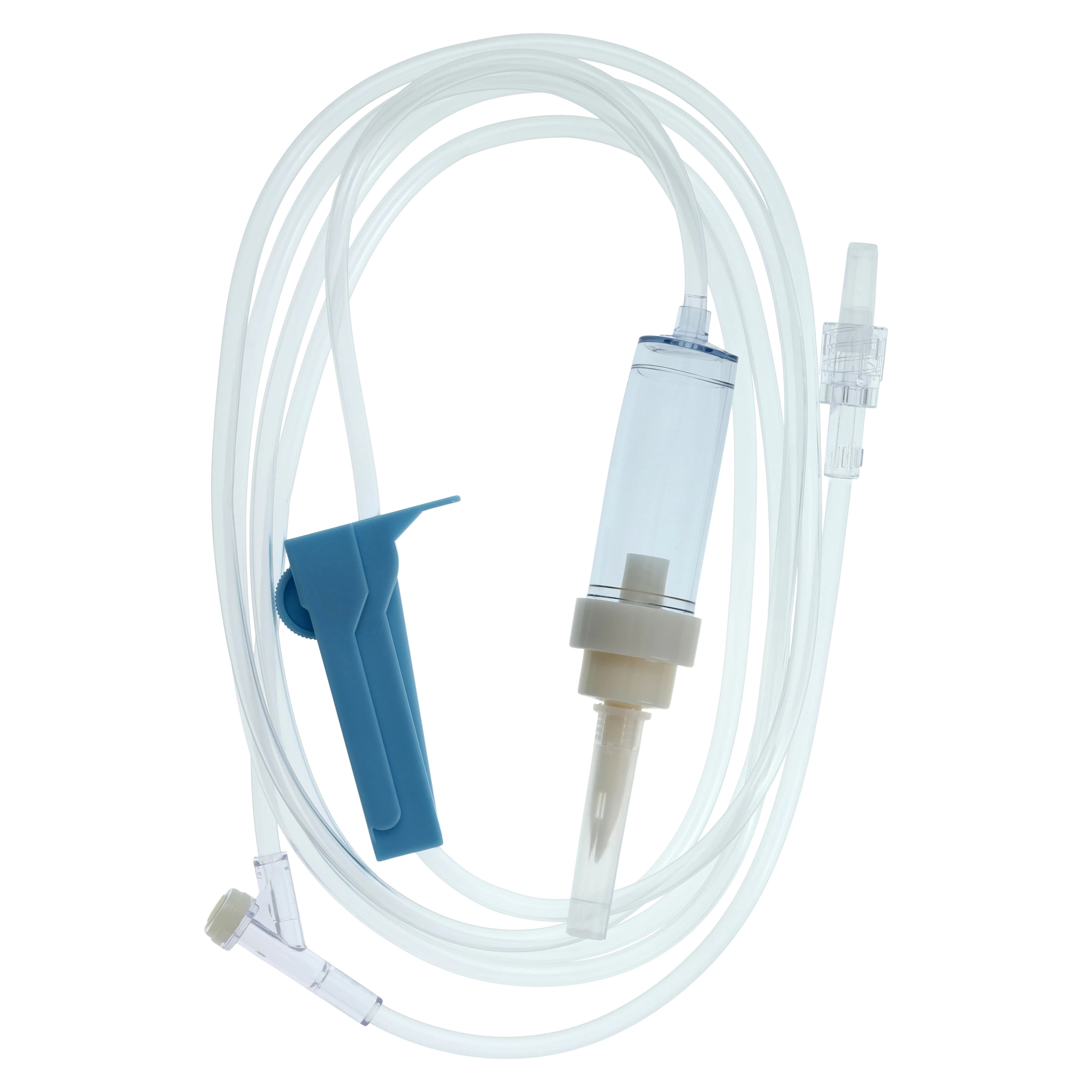 Amsafe IV Administration Set, Needleless Y-Injection Site, 10 Drops/mL, 83", Rotating Male Luer Lock, Non-DEHP, Latex-Free thumbnail 2
