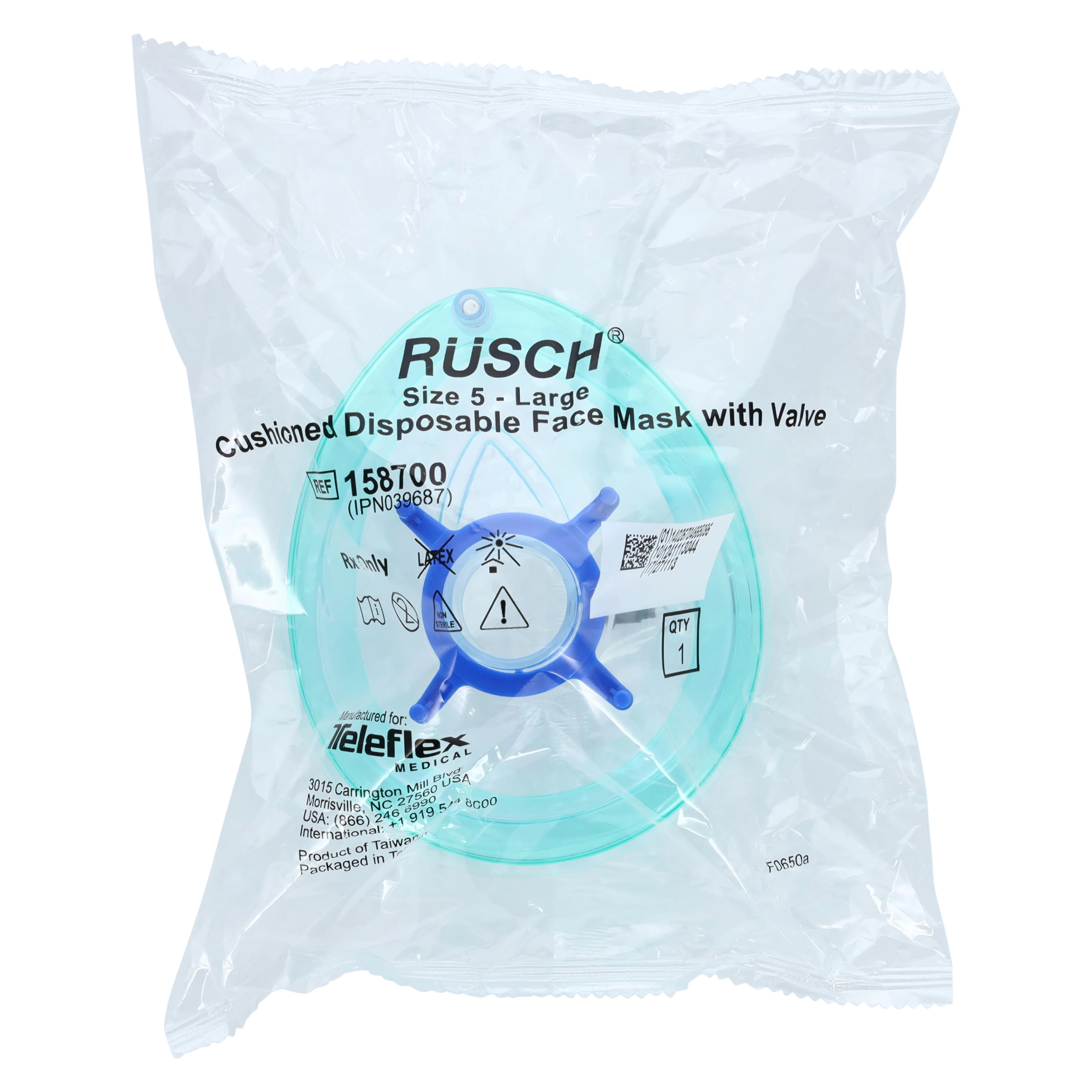 Teleflex Premium Anesthesia Mask, Disposable, Size 5, Large Adult thumbnail 5