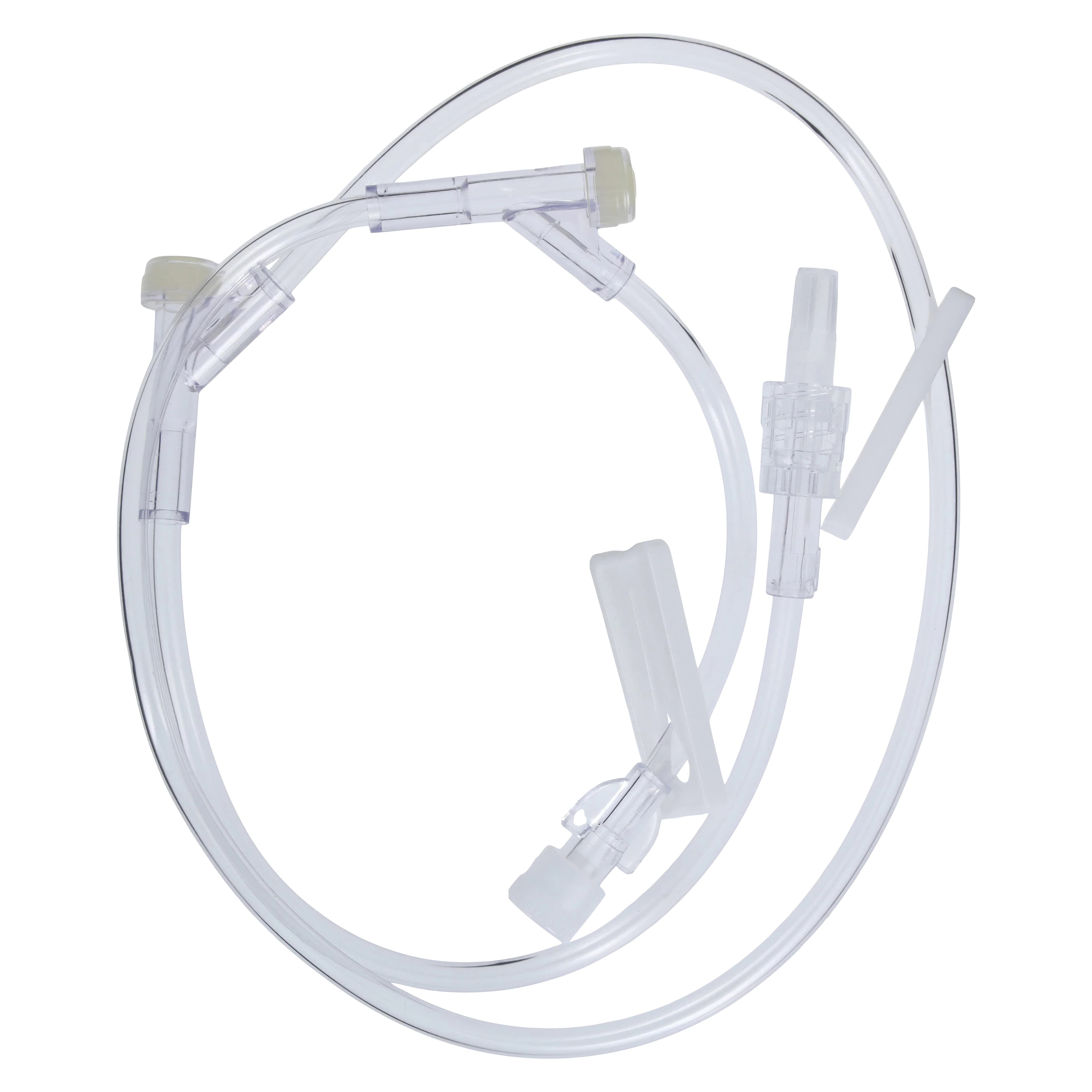 Amsafe IV Extension Set with 2 Y-Injection Sites, 27", Female/Rotating Male Luer Lock, 4.9mL Priming Volume, Sterile, Non-DEHP, Latex-Free thumbnail 2
