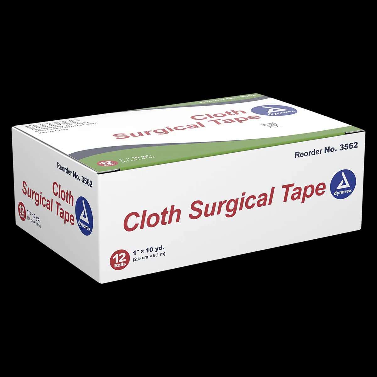 Dynarex Surgical Cloth Tape, White, 1" x 10 yd, Non-Sterile, 12/Box thumbnail 2
