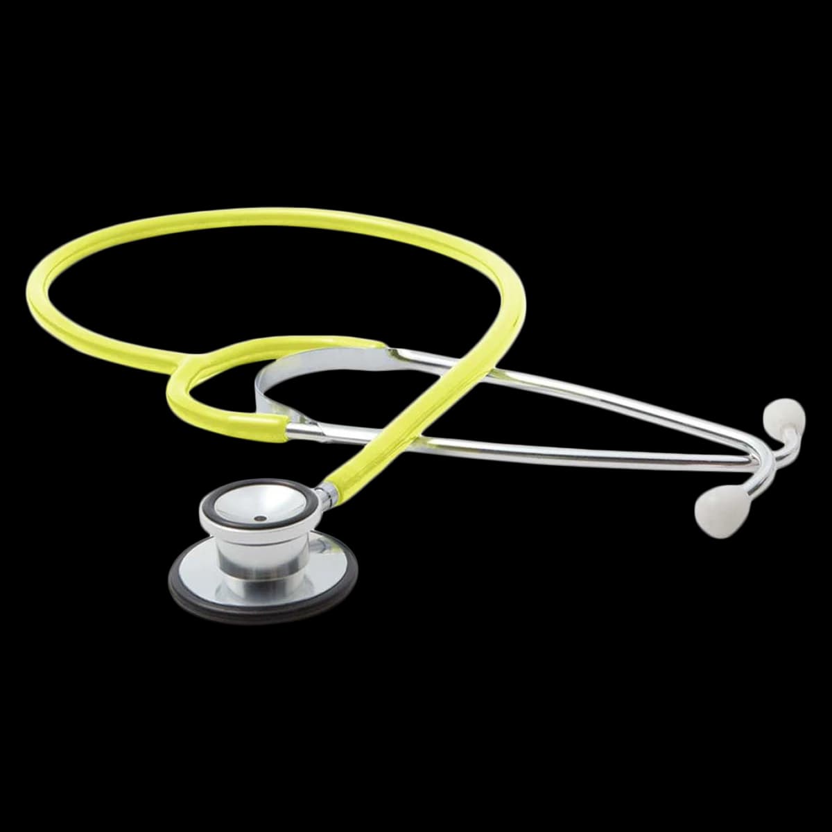 American Diagnostic Proscope 670 Classic Stethoscope, Adult, Neon Yellow, Single Lumen Tubing - Proscope Stethoscope - Image 1