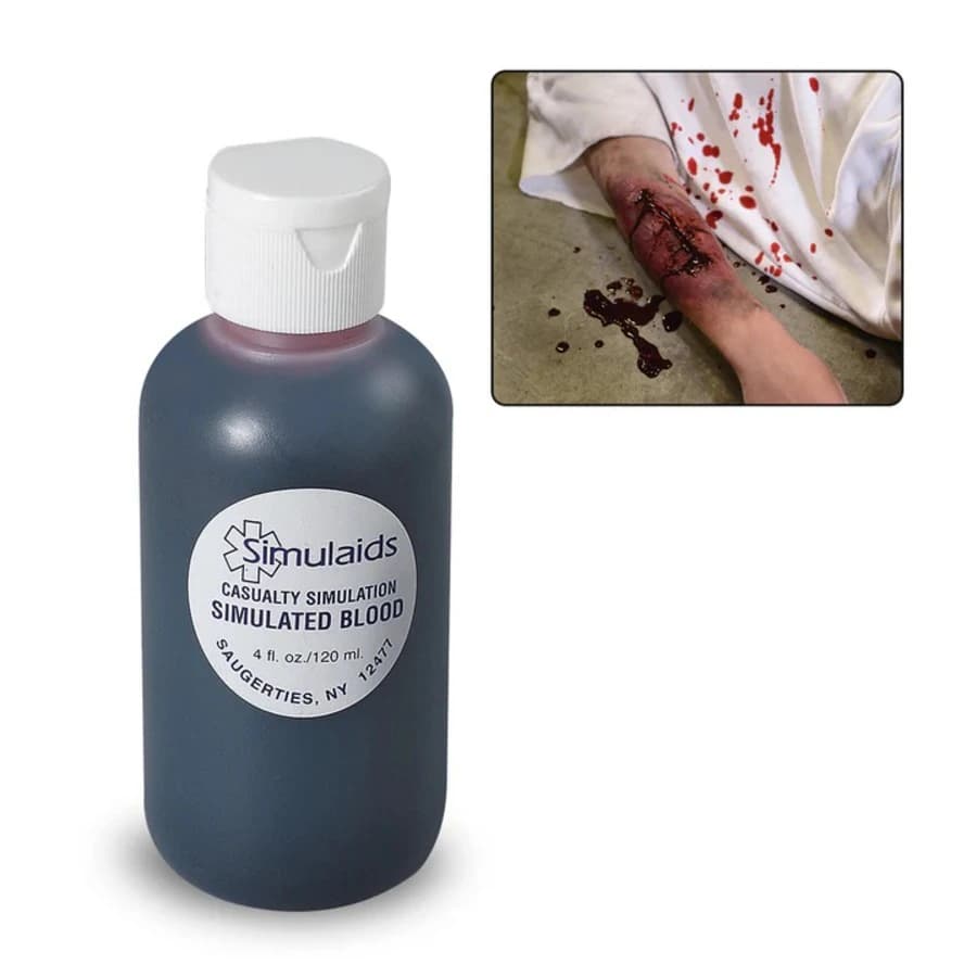 Nasco Healthcare Simulated Blood Coagulant Make-Up, Red, 120 mL (4 oz) Bottle - Blood Coagulent Make-Up - Image 1