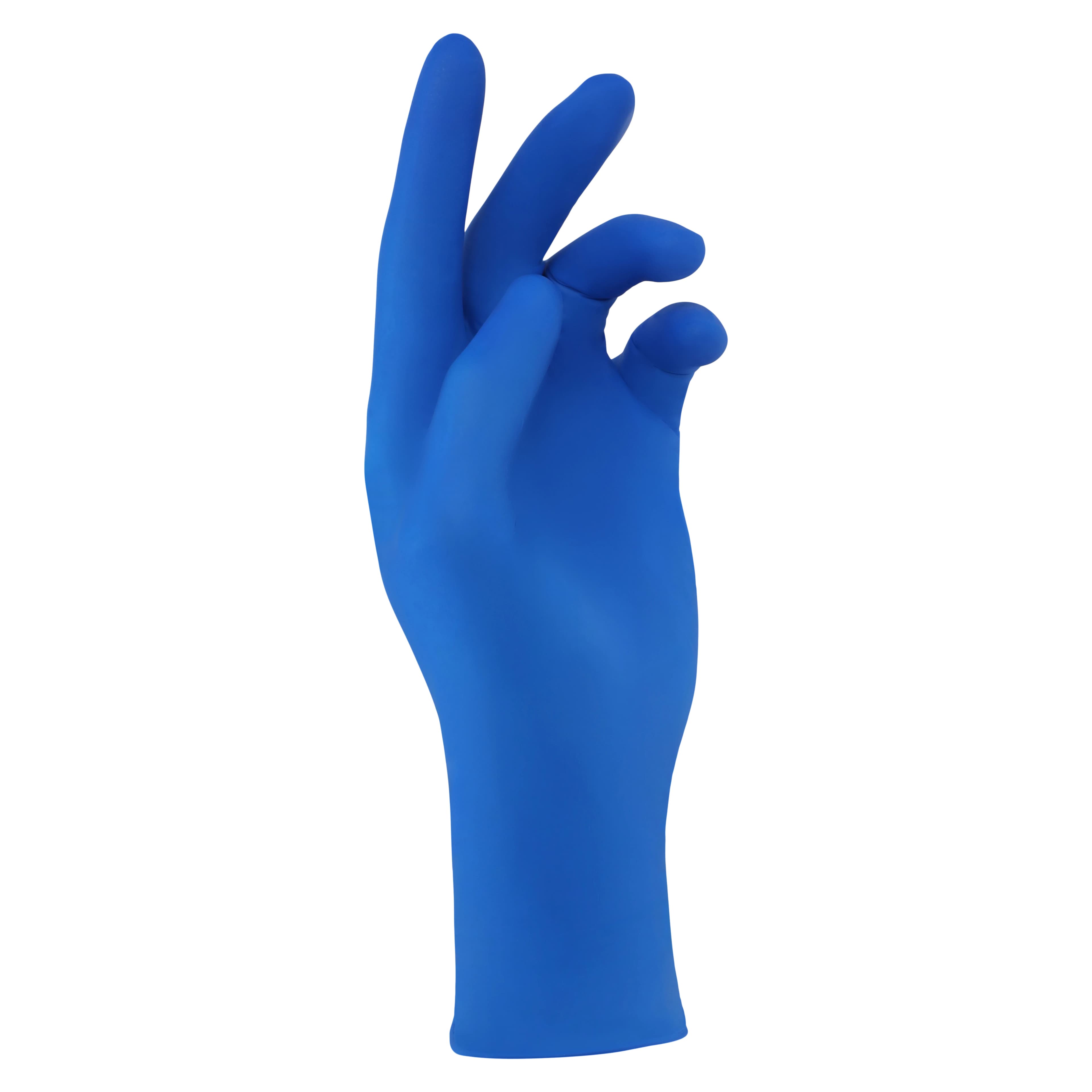 UltraSense® EC Nitrile Exam Gloves, Powder Free, Latex Free, Non-Sterile, Textured, Beaded Cuff, Extended Cuff, Medium, Blue, 100/Box, USE-880 thumbnail 3
