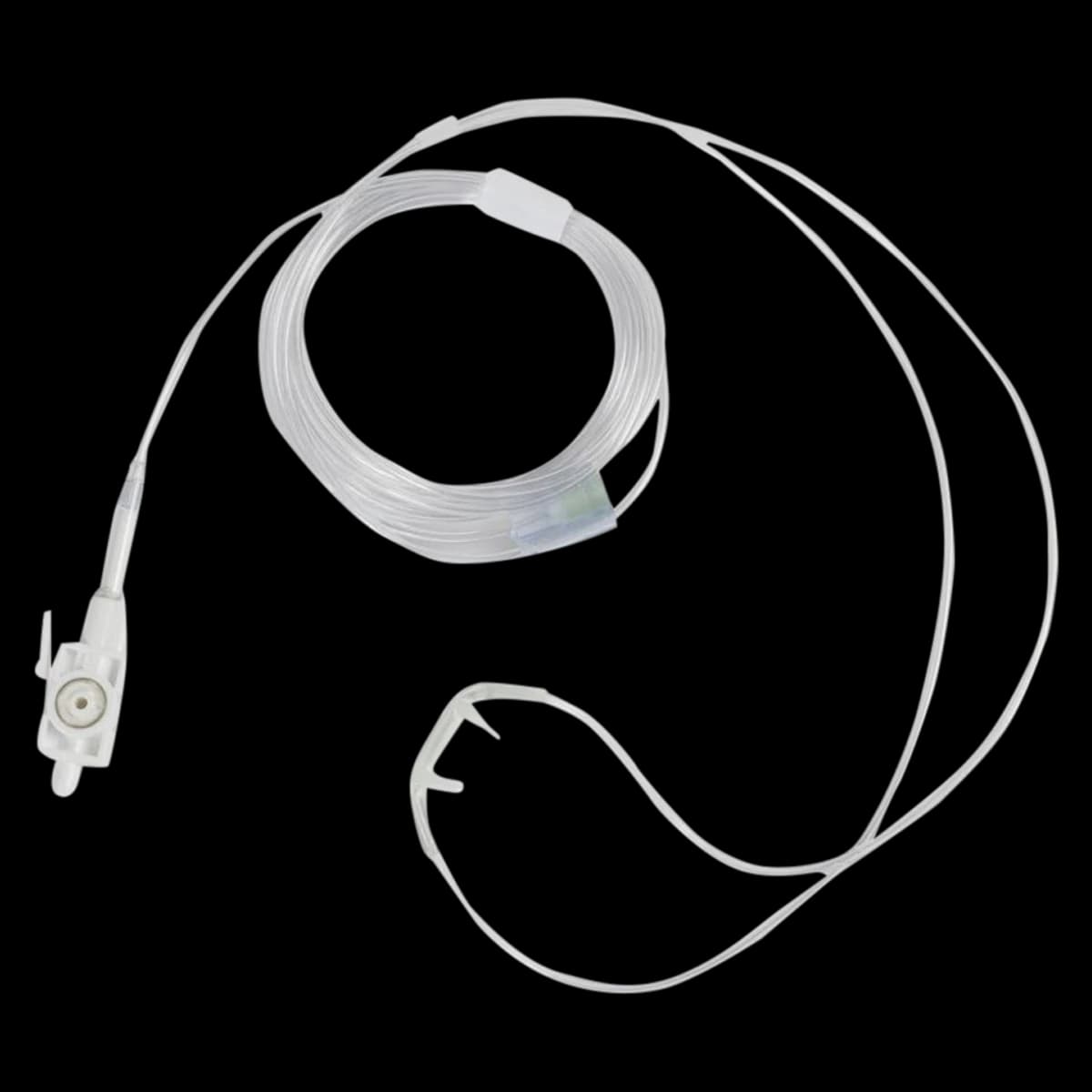 Zoll Medical Nasal CO2 Sampling Cannula, Adult, LoFlo Sidestream, Over-the-Ear Curved Prong, Non-Flared Tip, Clear, Non-Sterile, Disposable, 10/Box - Cannula Nasal CO2 Adult - Image 1
