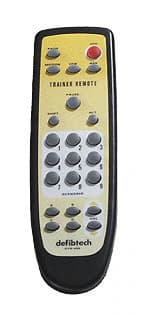 Defibtech AED Trainer Remote Control for Lifeline AED Trainer, Black/Yellow, Each - Defib Trainer Remote Control - Image 1