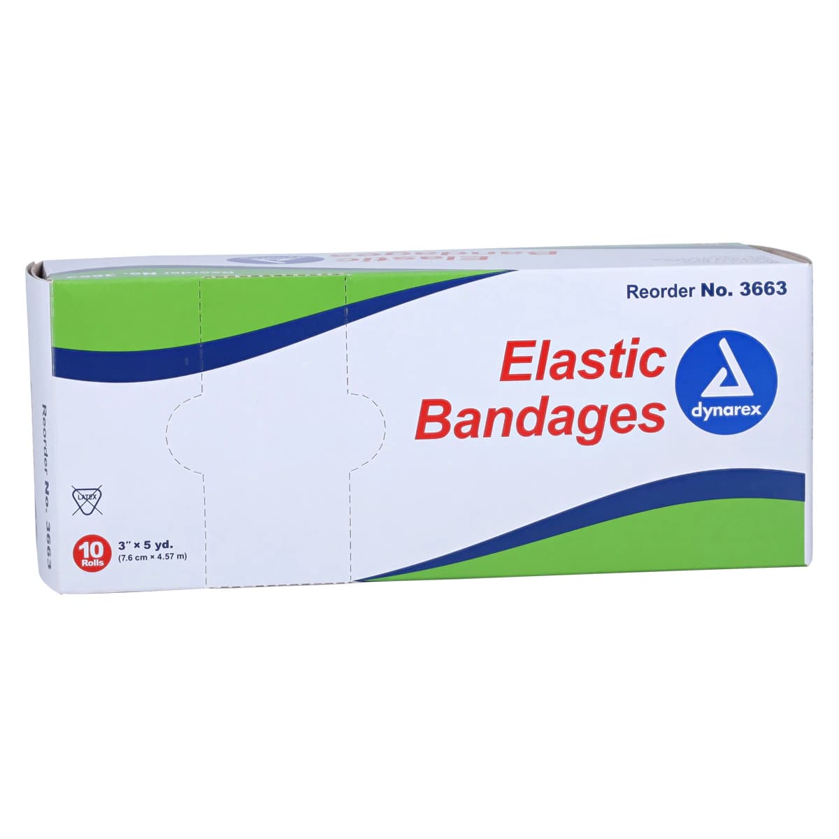 Dynarex Bandage Elastic Clips, 3" x 4.5 yd, Tan, Non-Sterile, 10/Box, LF NS thumbnail 2