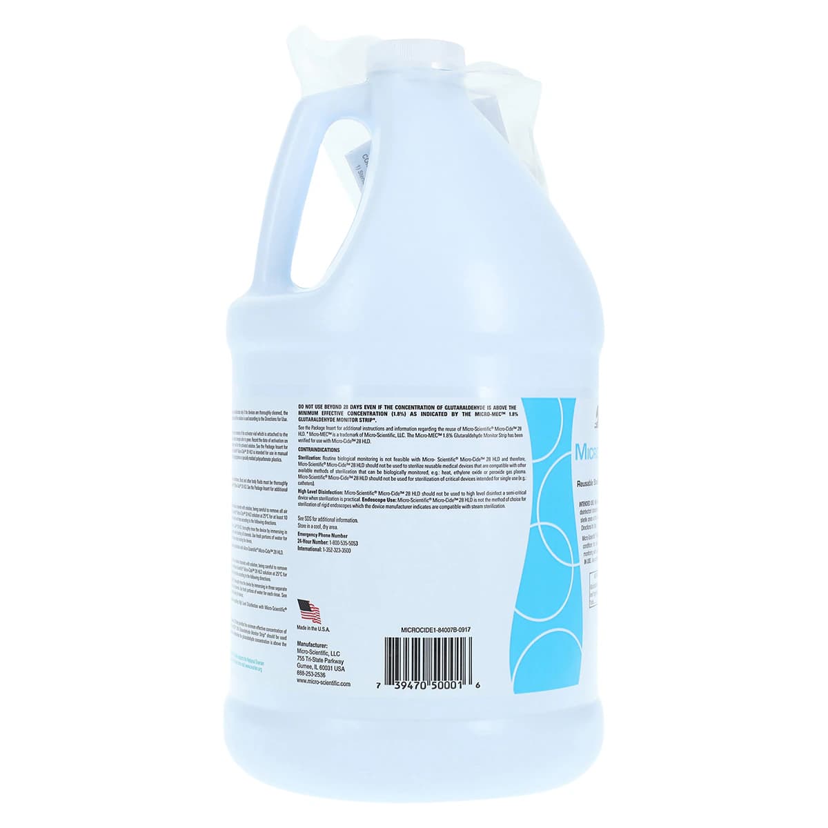 Micro-Scientific Micro-Cide 28 HLD Cold Sterilization Solution, 3% Glutaraldehyde, 1 Gallon, MICROCIDE1 thumbnail 4