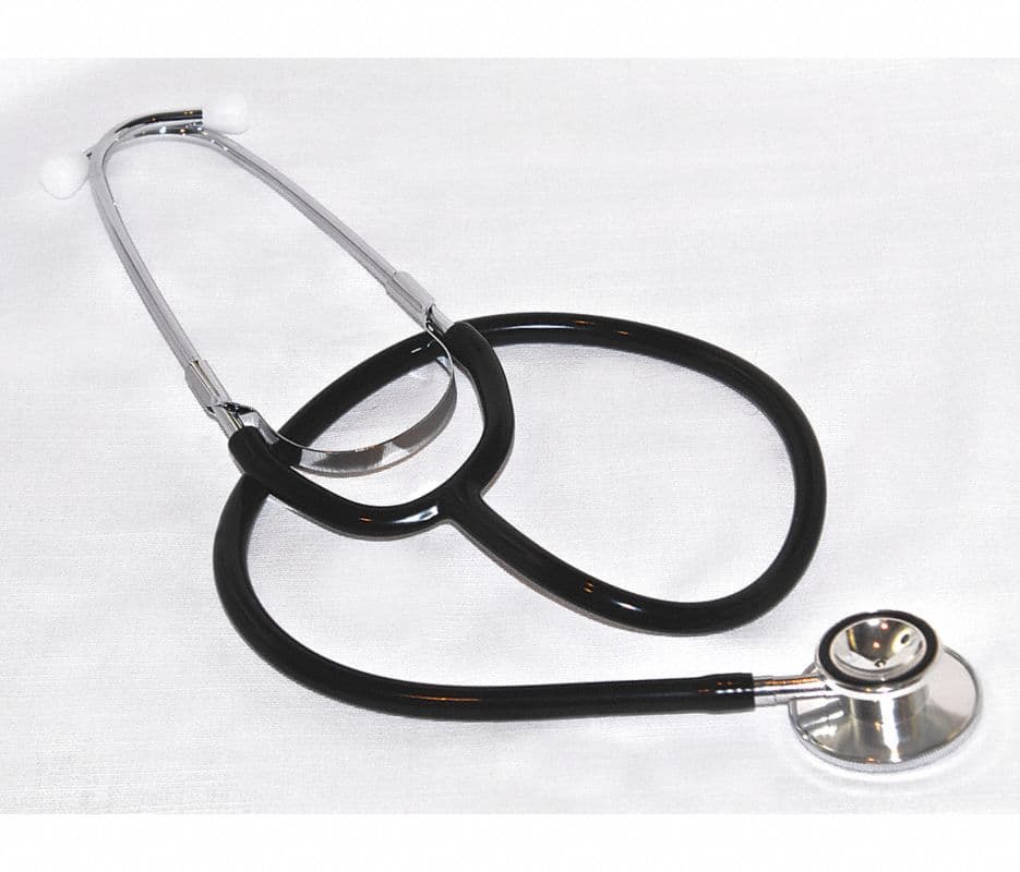 Medsource International Stethoscope Dual Head, Economy, Black Y Tubing, 01KT0J08KQRBS4M0REVDR8EPCF - Stethoscope Dual Head - Image 1