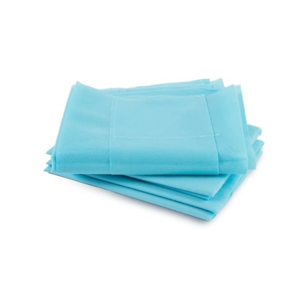 Medsource International Fitted Cot Sheet with Sewn Ends, Non-Sterile, Light Blue, 72 in x 30 in, 50/Case - Fitted Cot Sheet w/Sewn Ends - Image 1
