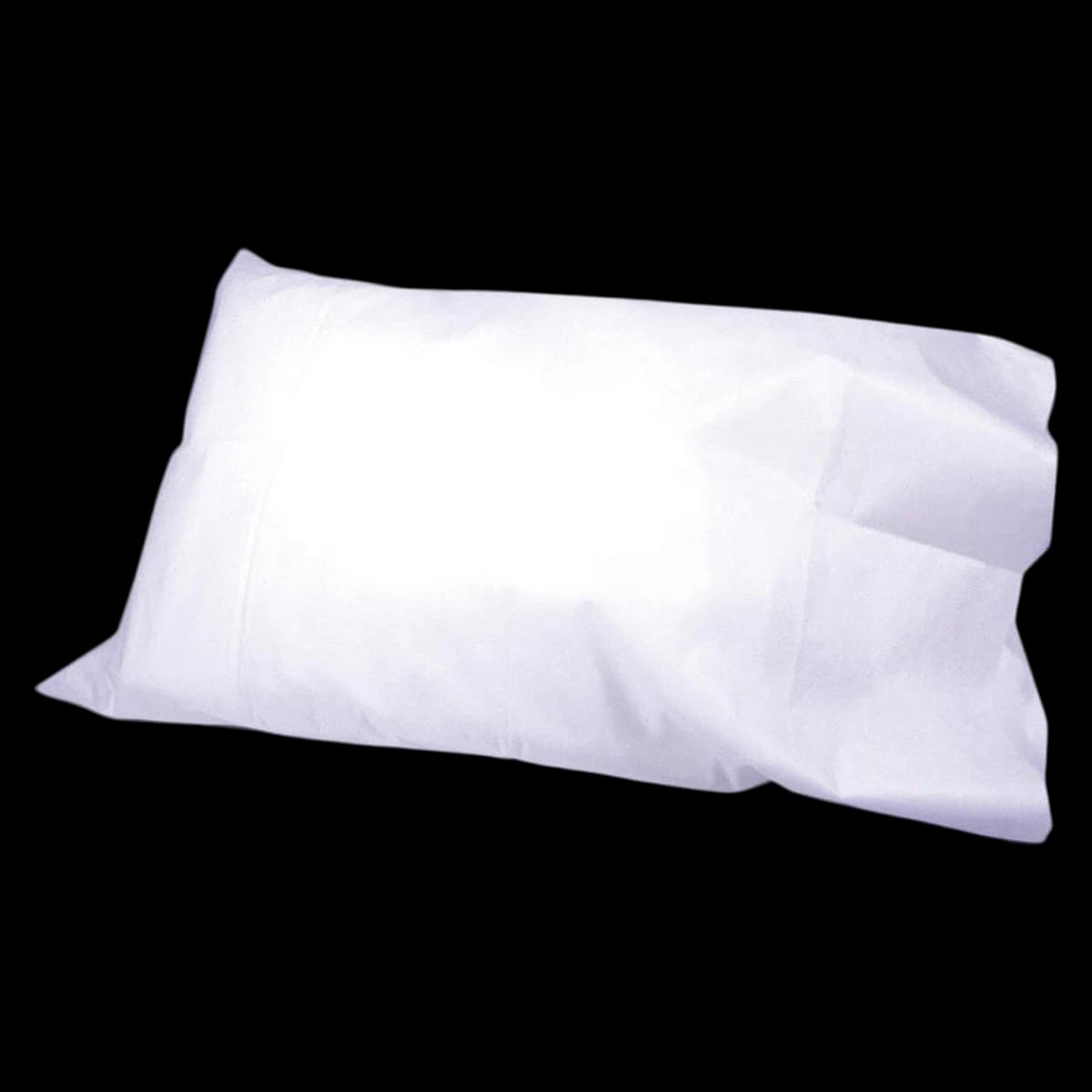 Medsource International Disposable Pillowcase, Tissue/Poly, White, 23" x 30", Standard Size, 100/Case - Pillowcase Poly White Disp - Image 1