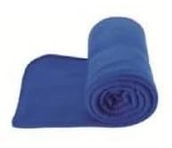 Allcare Fleece Emergency Blanket, Navy, 60" x 90" - Blanket Fleece Navy - Image 1