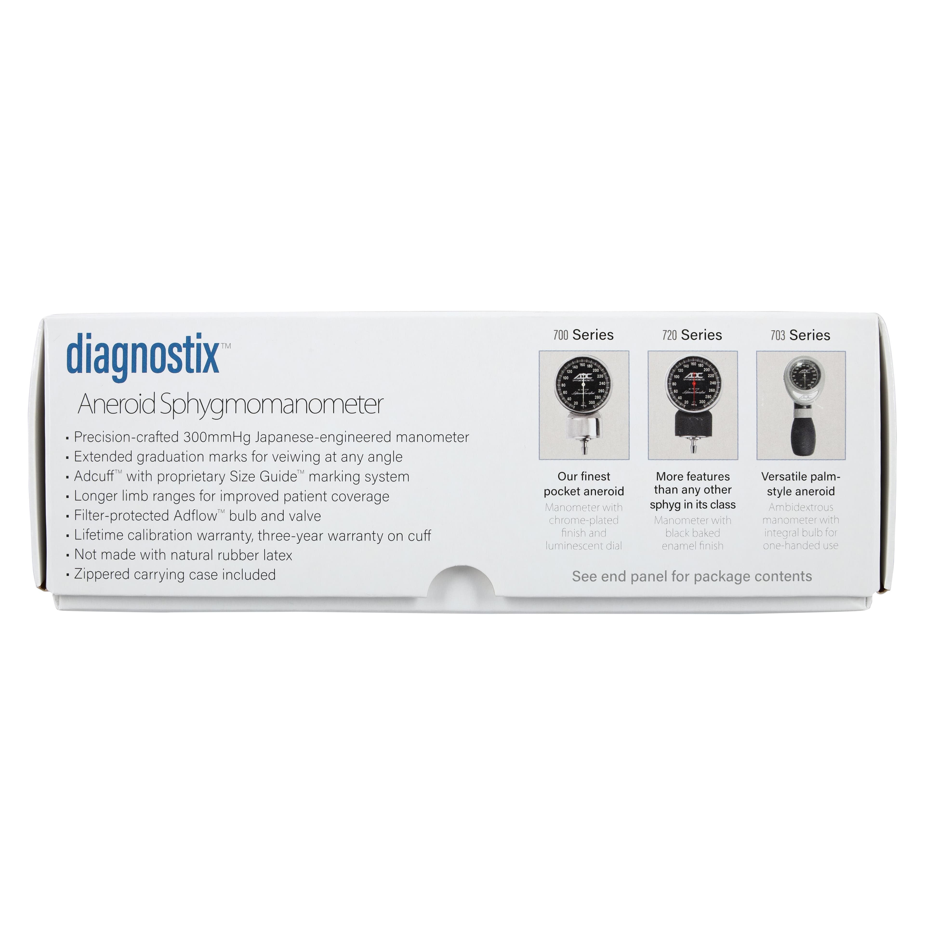 Diagnostix 700 Series Aneroid Sphygmomanometer, Size 11, Black, Latex-Free, Luminescent Dial thumbnail 7