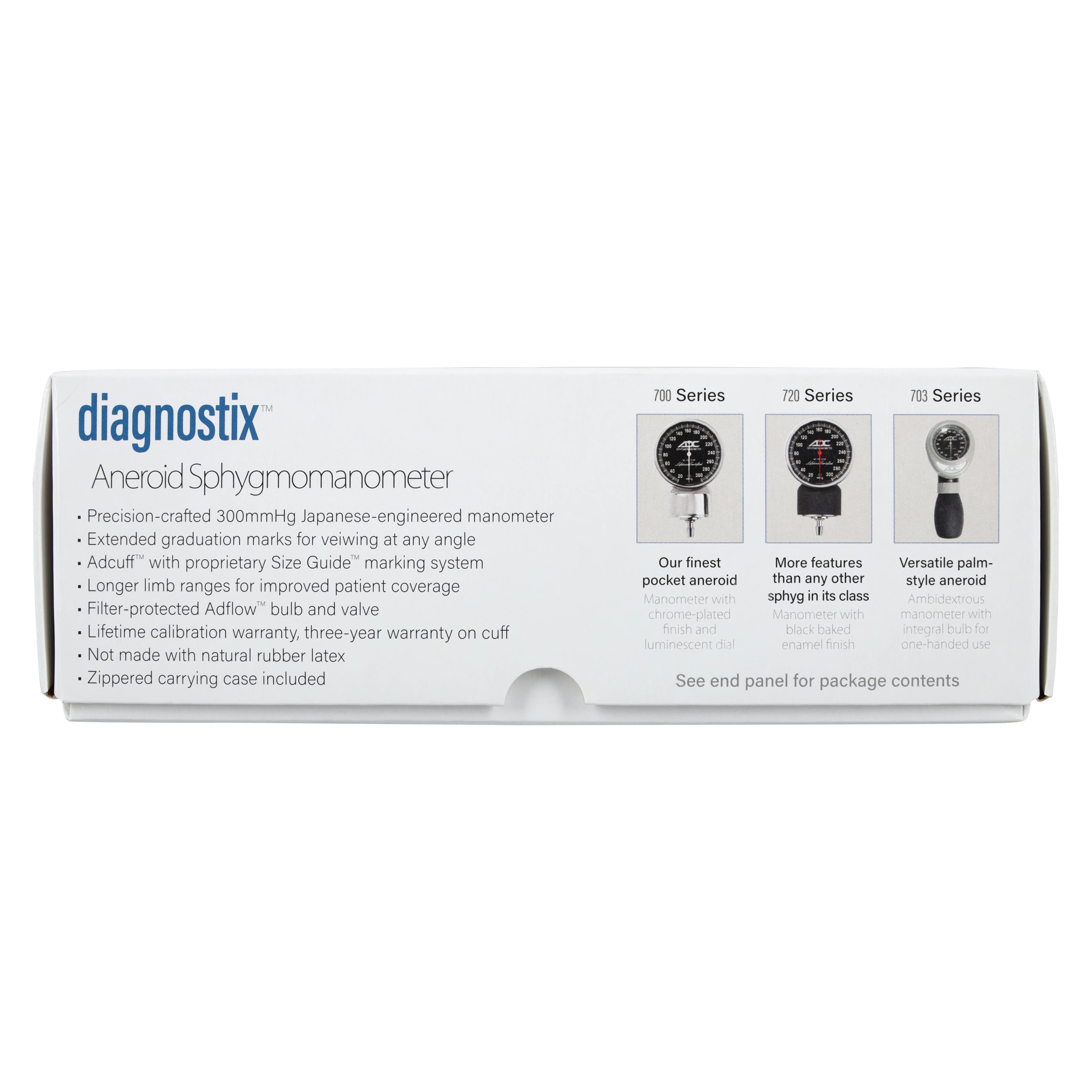 Diagnostix Aneroid Sphygmomanometer, Size 10, Black, Latex-Free, Arm Dial Display thumbnail 7