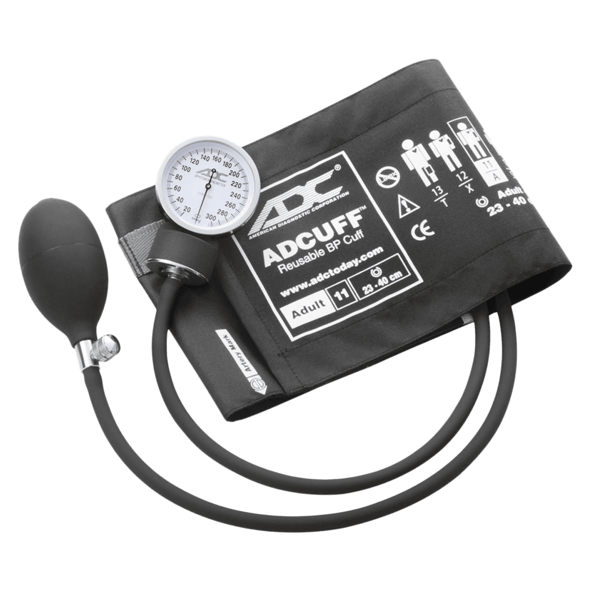 Prosphyg 760 Series Aneroid Sphygmomanometer, Size 11, Gray, Latex-Free, Arm Dial Display - PROSPHYG Aneroid Sphyg Gray - Image 1