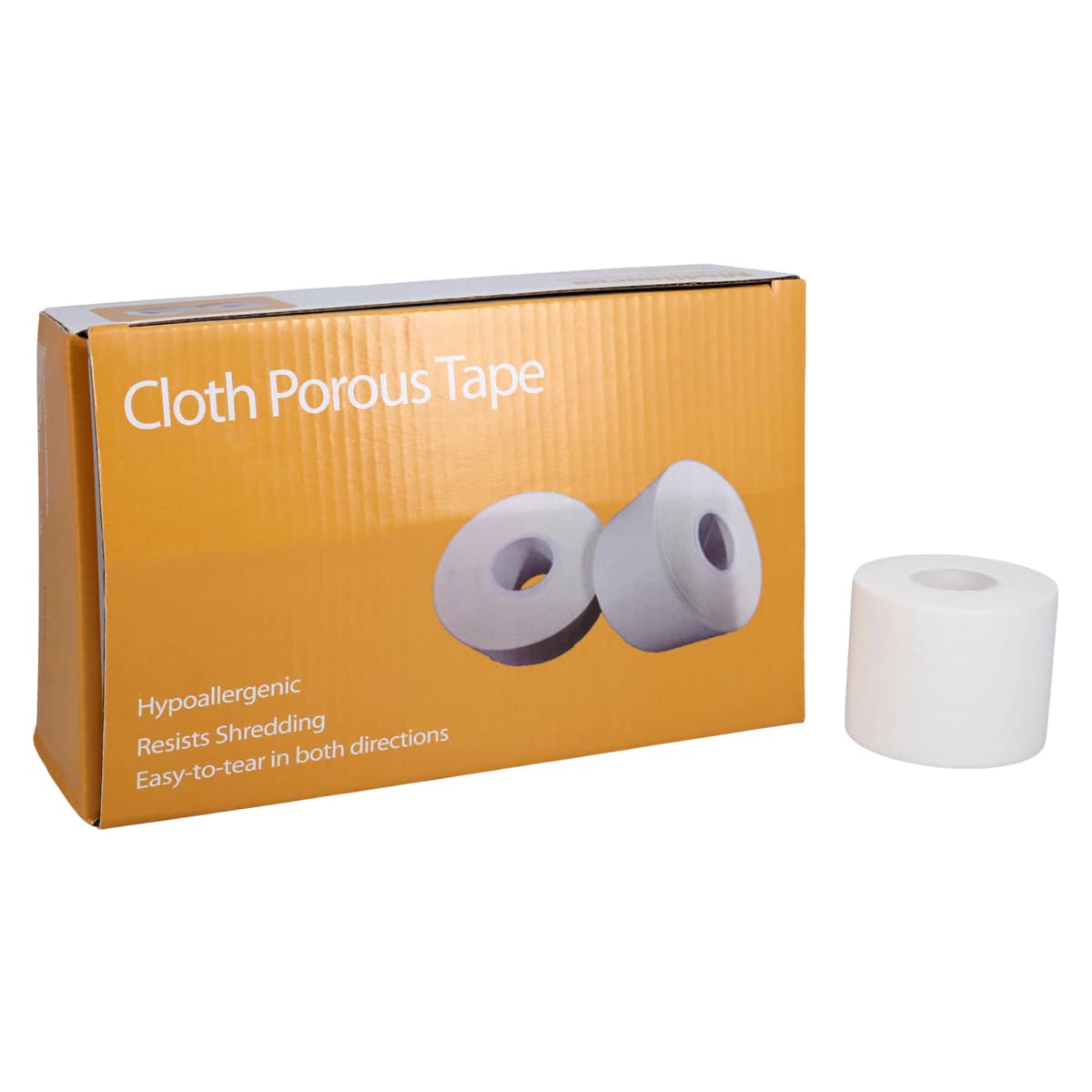 Medsource International Cloth/Porous Medical Tape, White, 2" x 10 yd, Non-Sterile, 6/Box - Tape Cloth/Porous White - Image 1