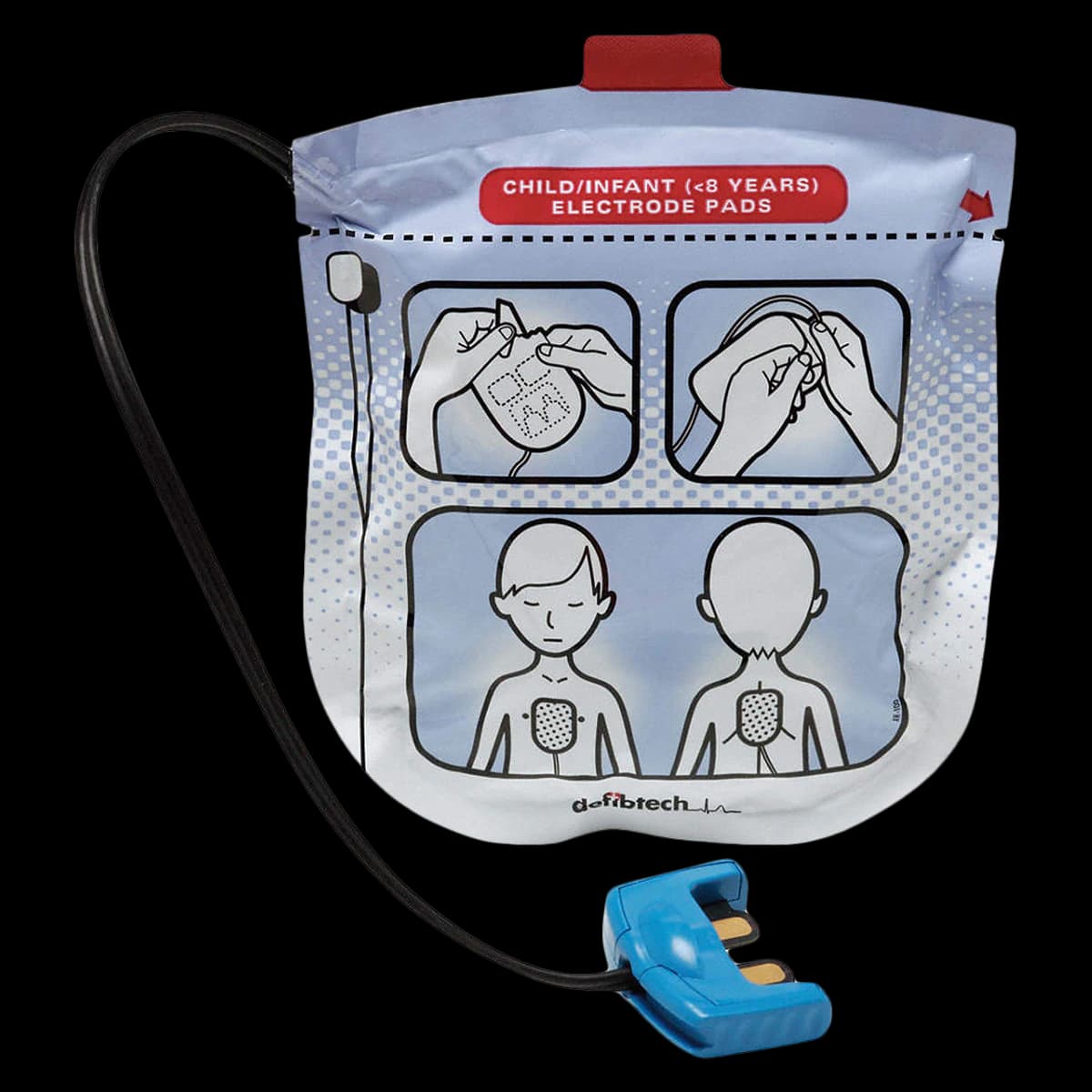 Defibtech Lifeline VIEW Pediatric Defibrillation Pads (Child/Infant), DDP-2002, 1 Pair - Pediatric Pads for Lifeline VIEW, DDP-2002 - Image 1