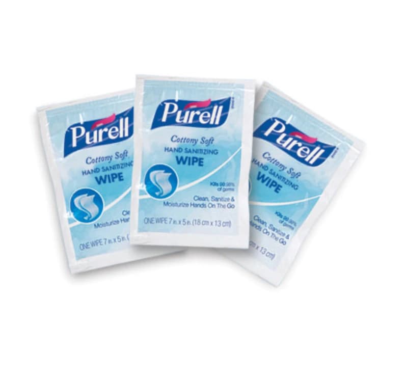 Purell Hand Sanitizer Wipes, 62% Ethyl Alcohol, Portable Pack, 40 Count, 12/Case - Purell 40 Count Wipes - Image 1