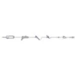 Amsafe IV Administration Set, Needleless, 2 Y-Injection Sites, 15 Drops/mL, Priming Volume 17mL, 83" Tubing, Rotating Male Luer Lock, 50/Case - IV Admin Set 2YSite 1NF - Image 1