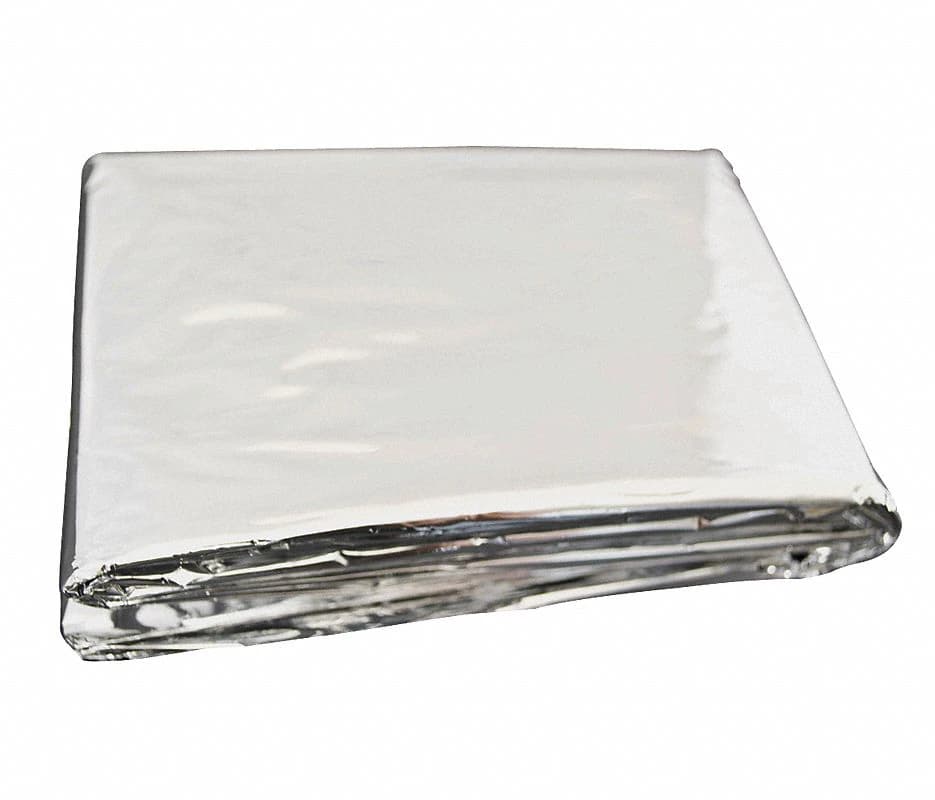 Medsource International Emergency Rescue Blanket, Silver Mylar, 52" x 82" - Blanket Emergency Rescue - Image 1