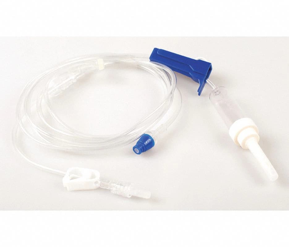 Medsource International IV Administration Set, Needleless, 15 Drops/mL, 83", 1 Split Septum/1 Y-Injection Site, Sterile, Individually Packaged - IV Admin Set 15 Drops - Image 1
