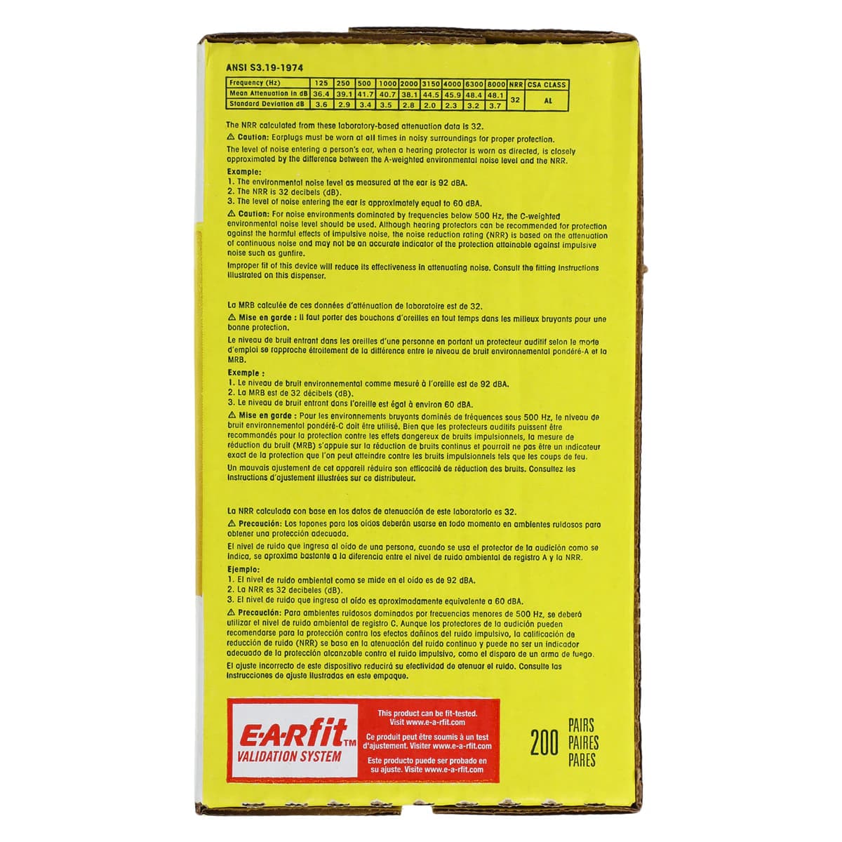 3M Occupational Health Ear Plugs without Cord, Regular Size, Uncorded, 200/Package thumbnail 4