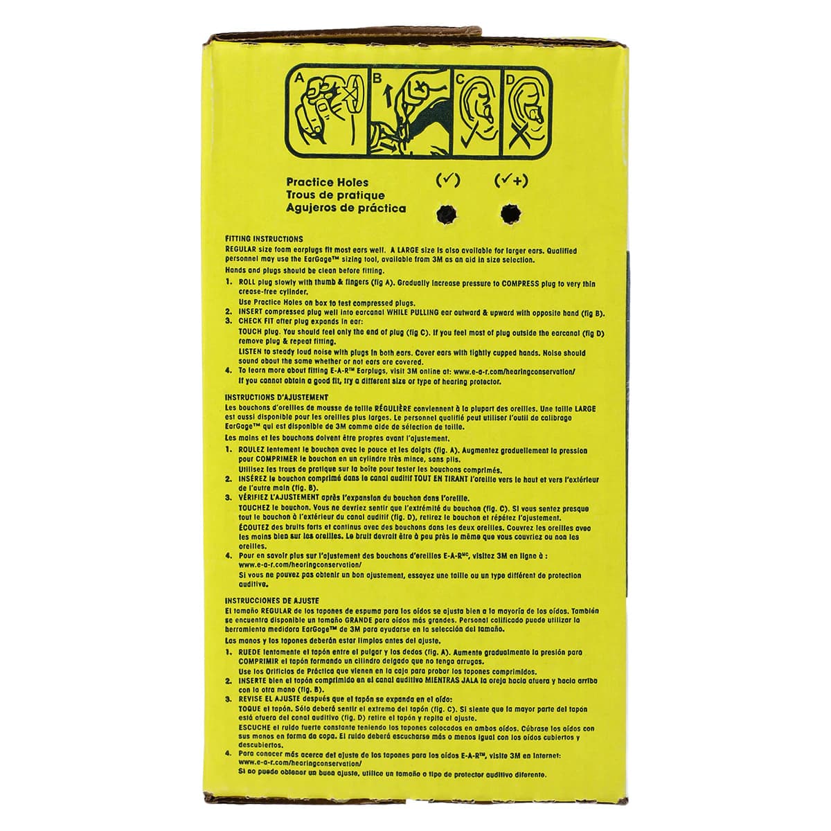 3M Occupational Health Ear Plugs without Cord, Regular Size, Uncorded, 200/Package thumbnail 5