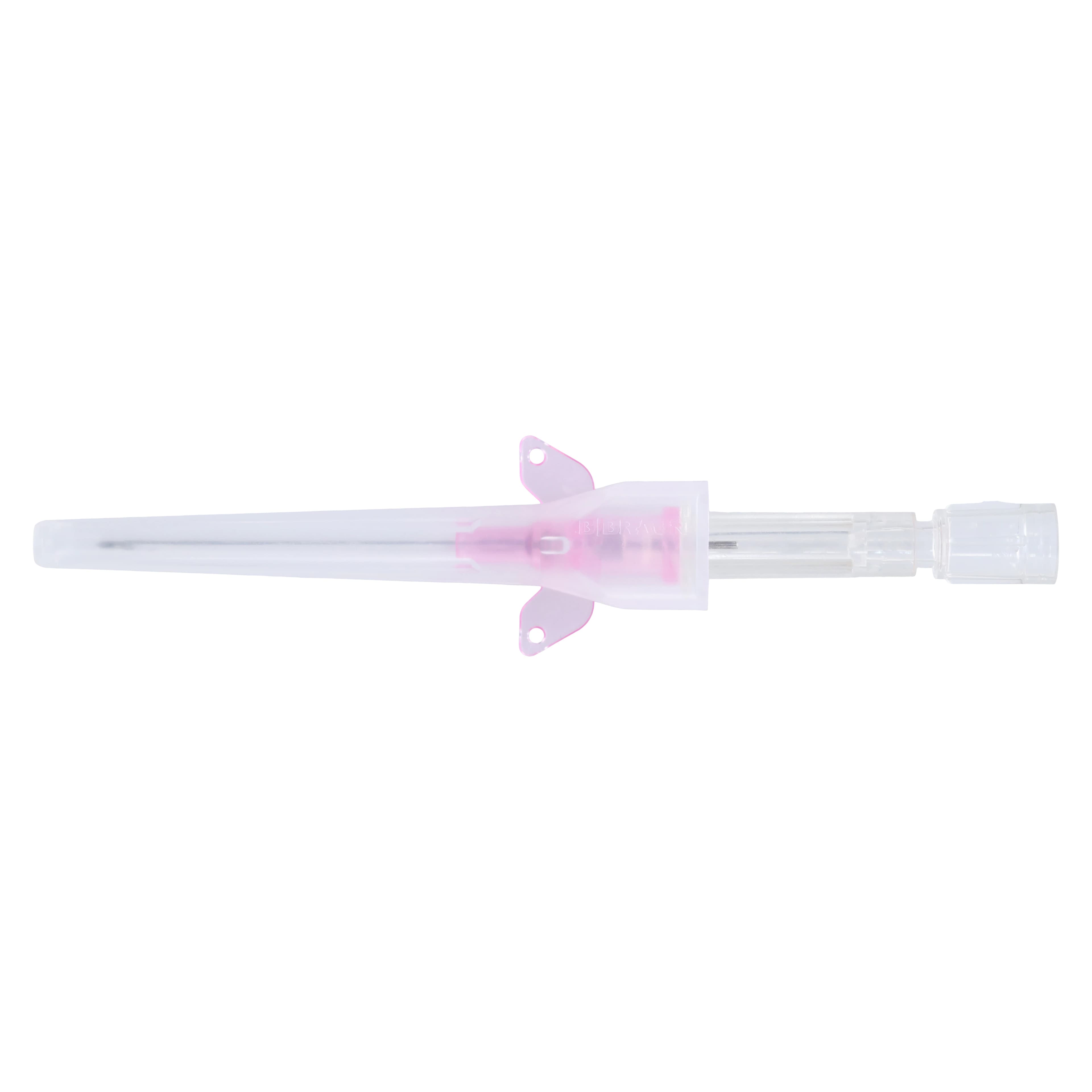 B. Braun Introcan Safety IV Catheter, 20 Gauge, 1-1/4", FEP, Straight with Wings, Pink, Sterile, 50/Box thumbnail 3