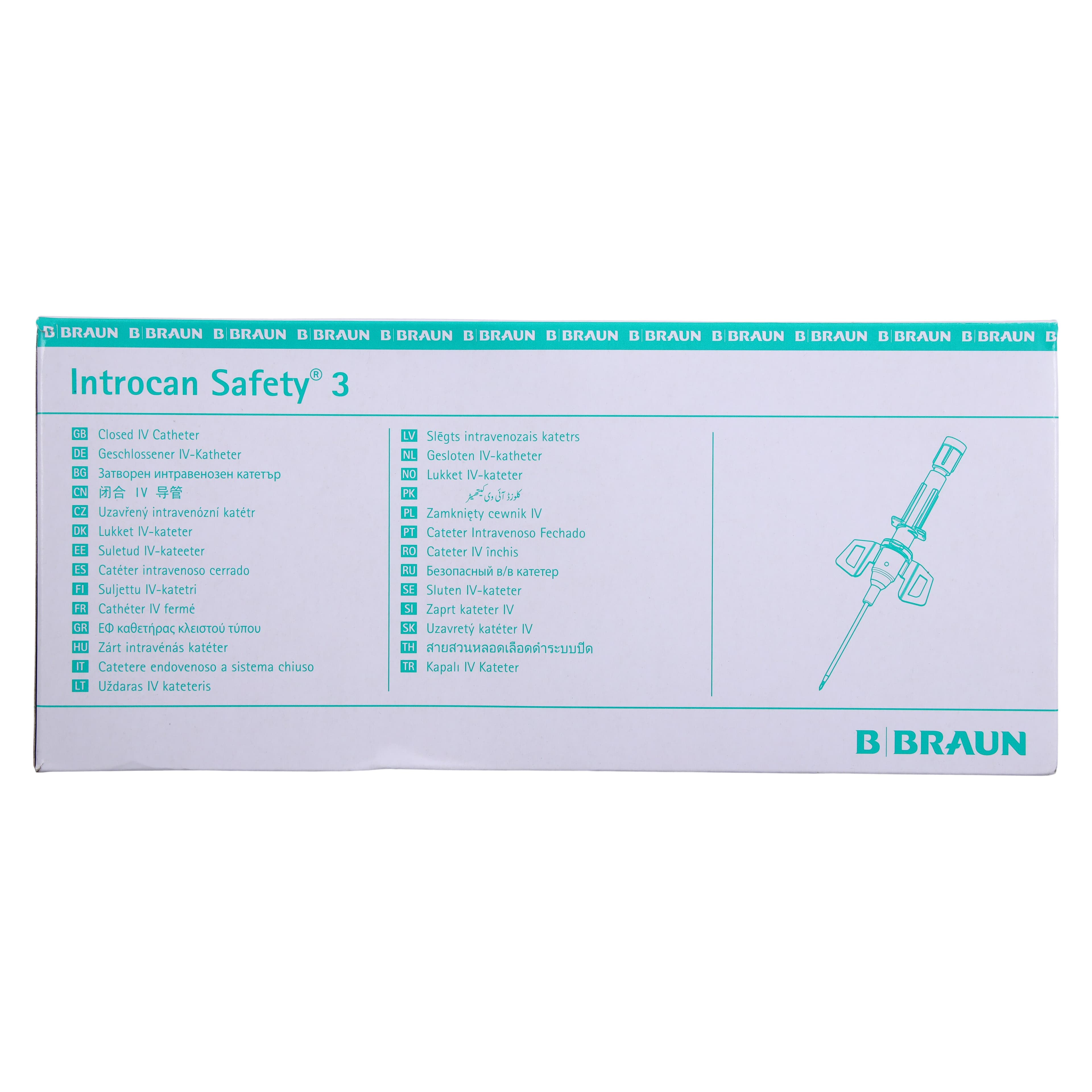 B. Braun Introcan Safety 3 IV Catheter, 20 Gauge, 1", Closed End, Pink, 50/Box thumbnail 6