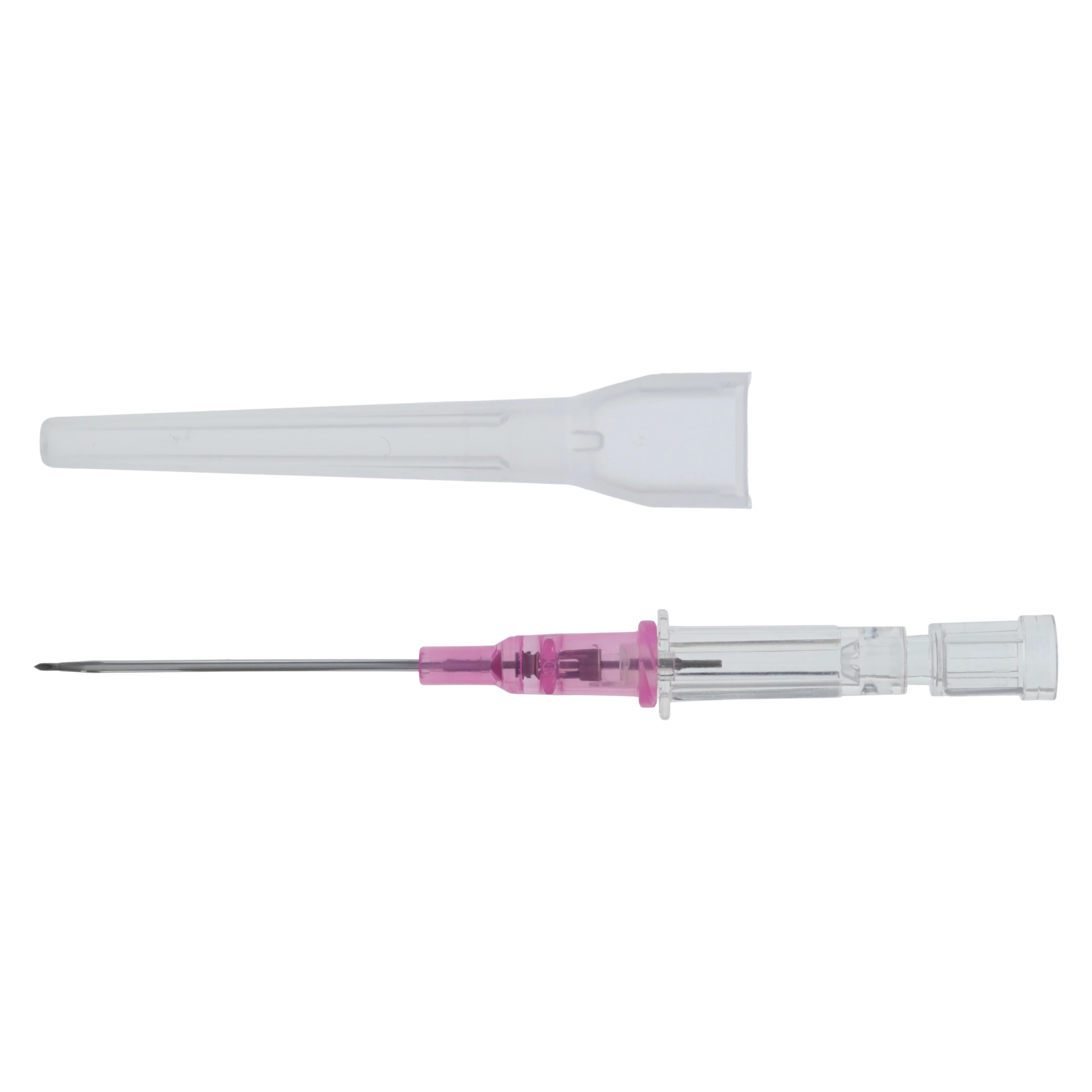 Introcan Safety IV Catheter, 20 Gauge, 1-1/4", Pink, Straight, Non-DEHP, Latex-Free, Sterile, Each thumbnail 2