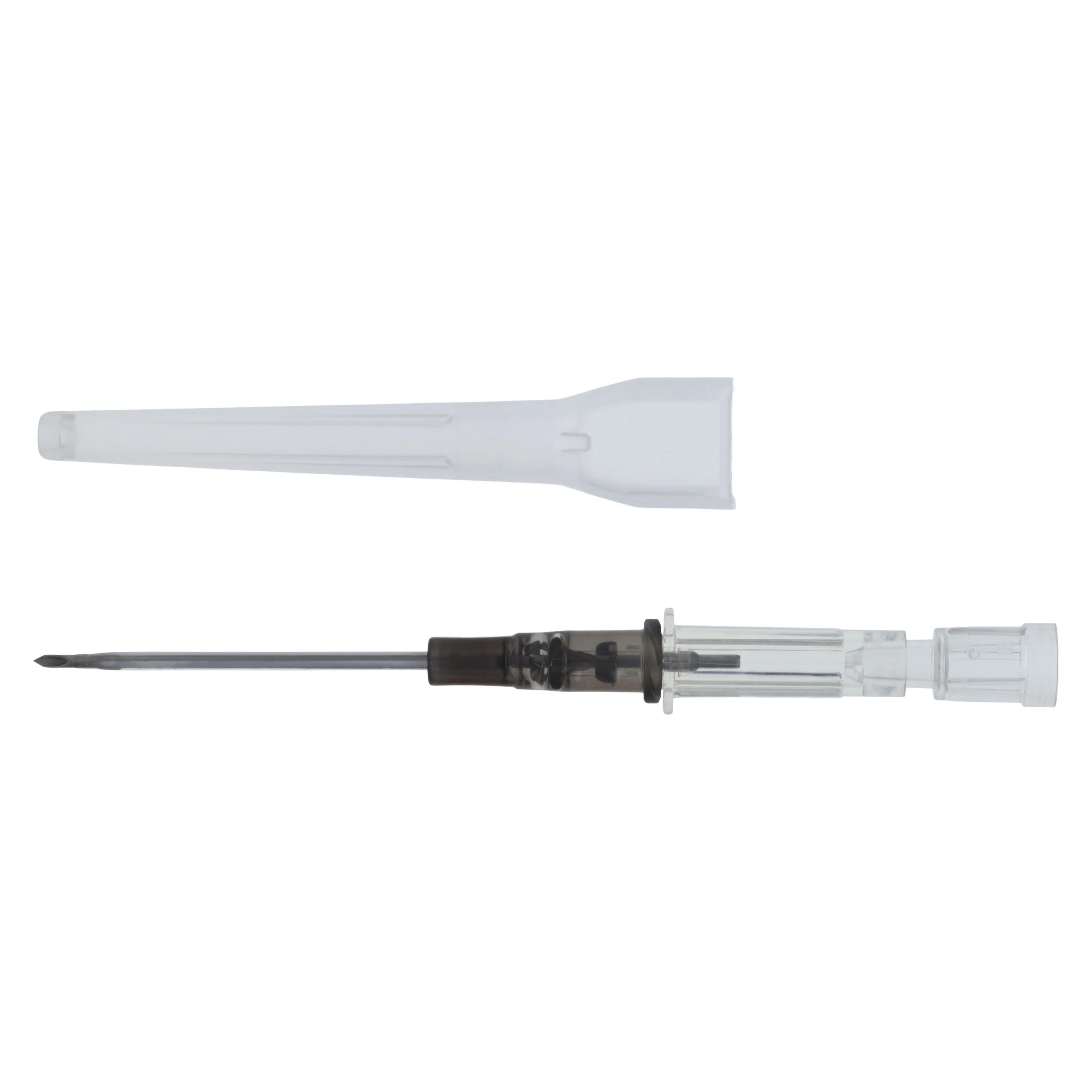 Introcan Safety IV Catheter, 16 Gauge, 1-1/4", Gray, Straight, Non-DEHP, Sterile, Each - Introcan Safety Catheter Strg - Image 1
