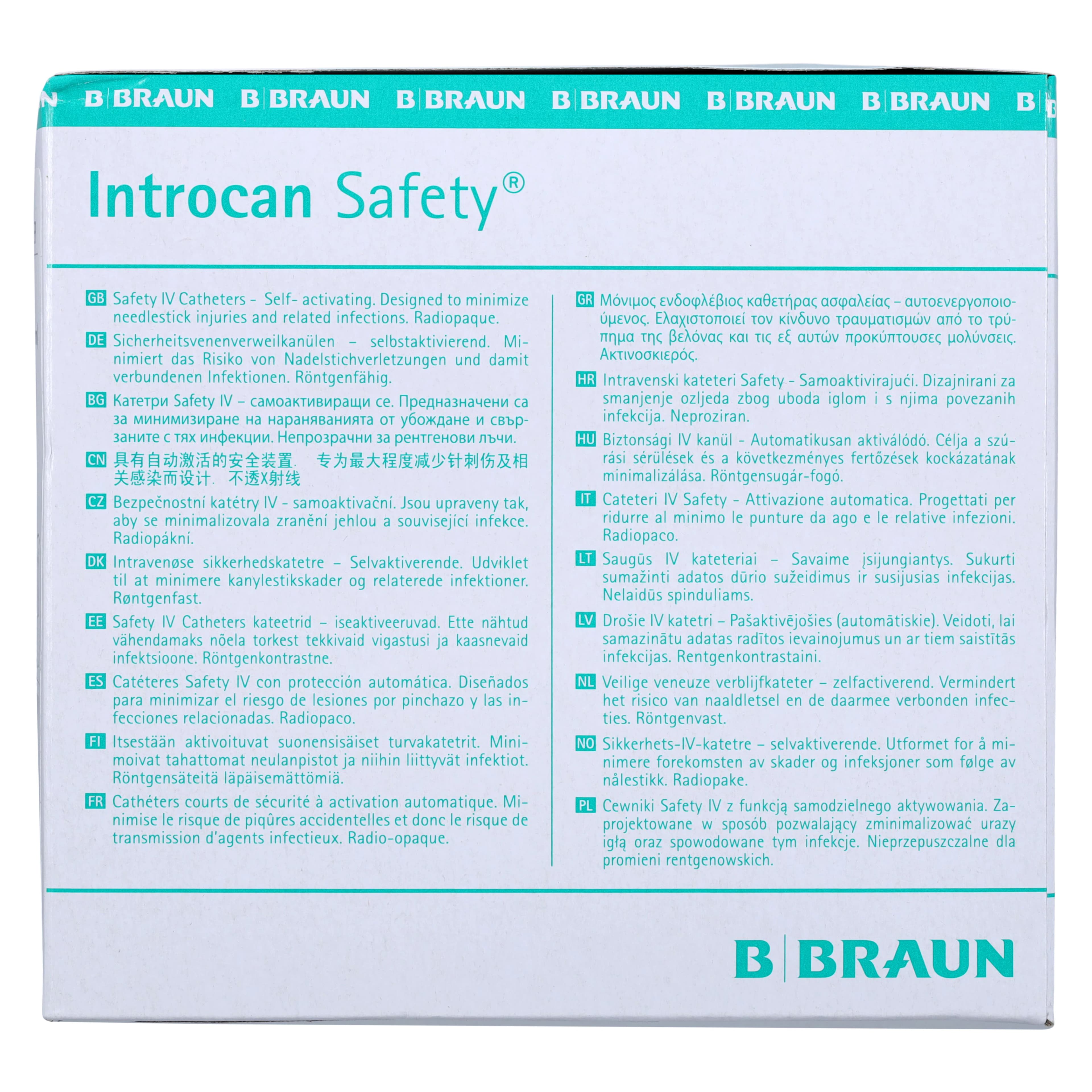 Introcan Safety IV Catheter with Wings, 24 Gauge, 3/4", Teflon, Non-DEHP/Non-PVC, Sterile, Yellow, 50/Box thumbnail 4