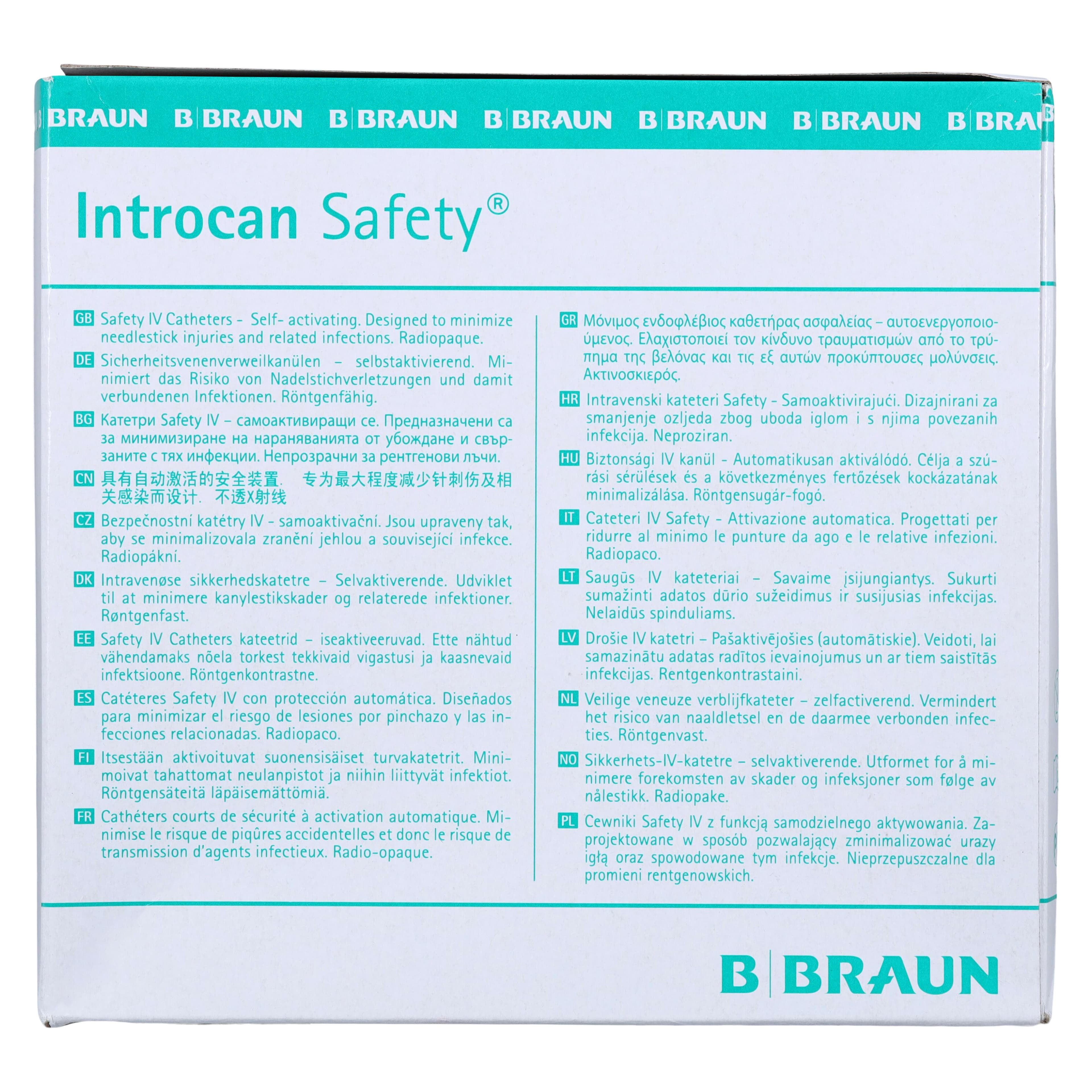 B. Braun Introcan Safety IV Catheter, 14 Gauge, 1-1/4", Straight, Orange, Sterile, 50/Box thumbnail 5