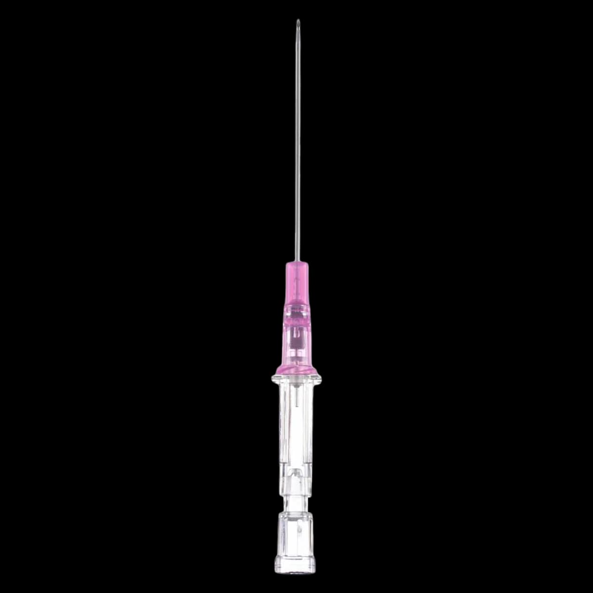 Introcan Safety IV Catheter, 20 Gauge, 1-1/4", Polyurethane, Non-DEHP/Non-PVC, Sterile, Pink, Straight, Without Wings, 50/Box - Introcan Safety Cath Straight - Image 1