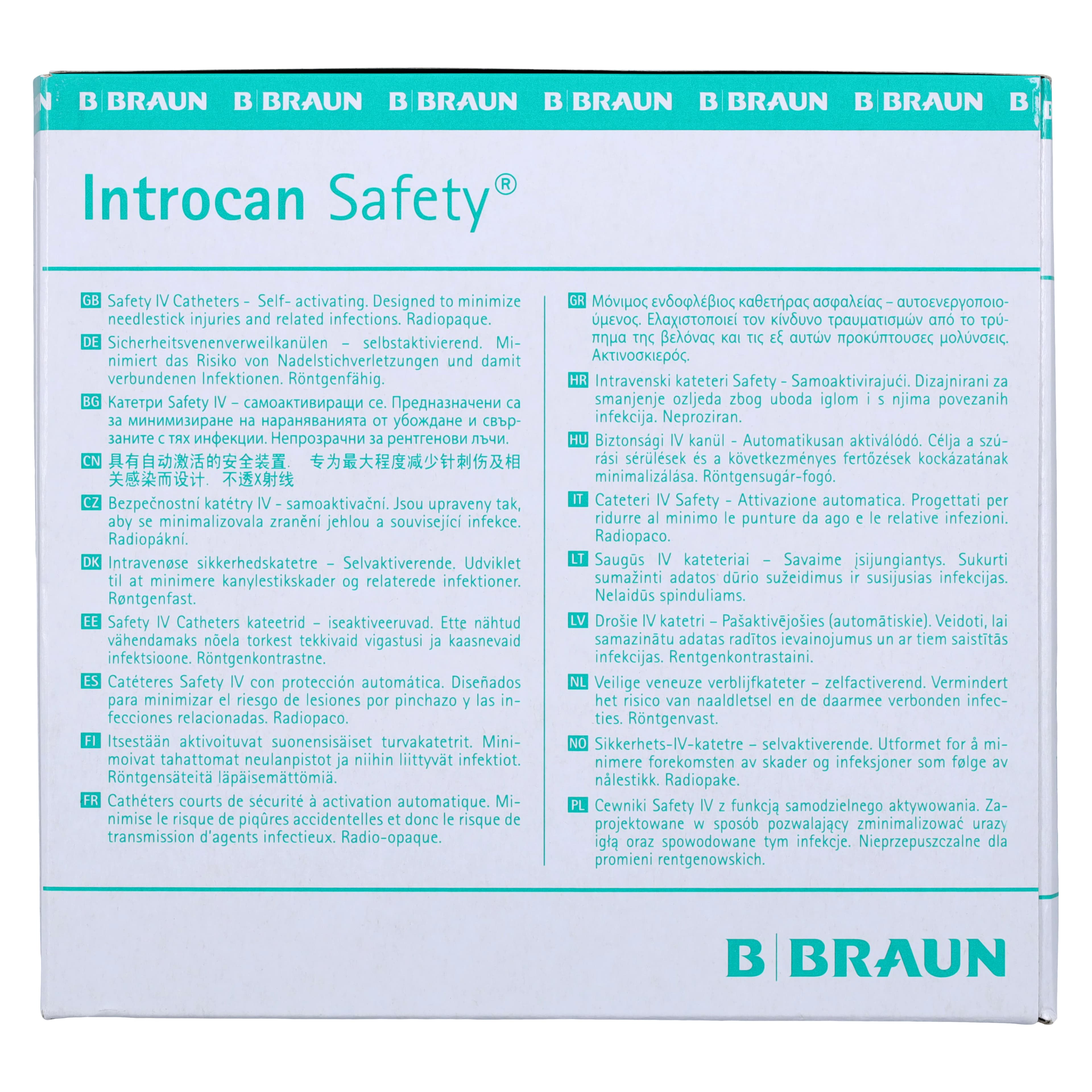 Introcan Safety IV Catheter with Wings, 18 Gauge, 1-1/4", Teflon, Non-DEHP/Non-PVC, Sterile, Green, 50/Box thumbnail 5