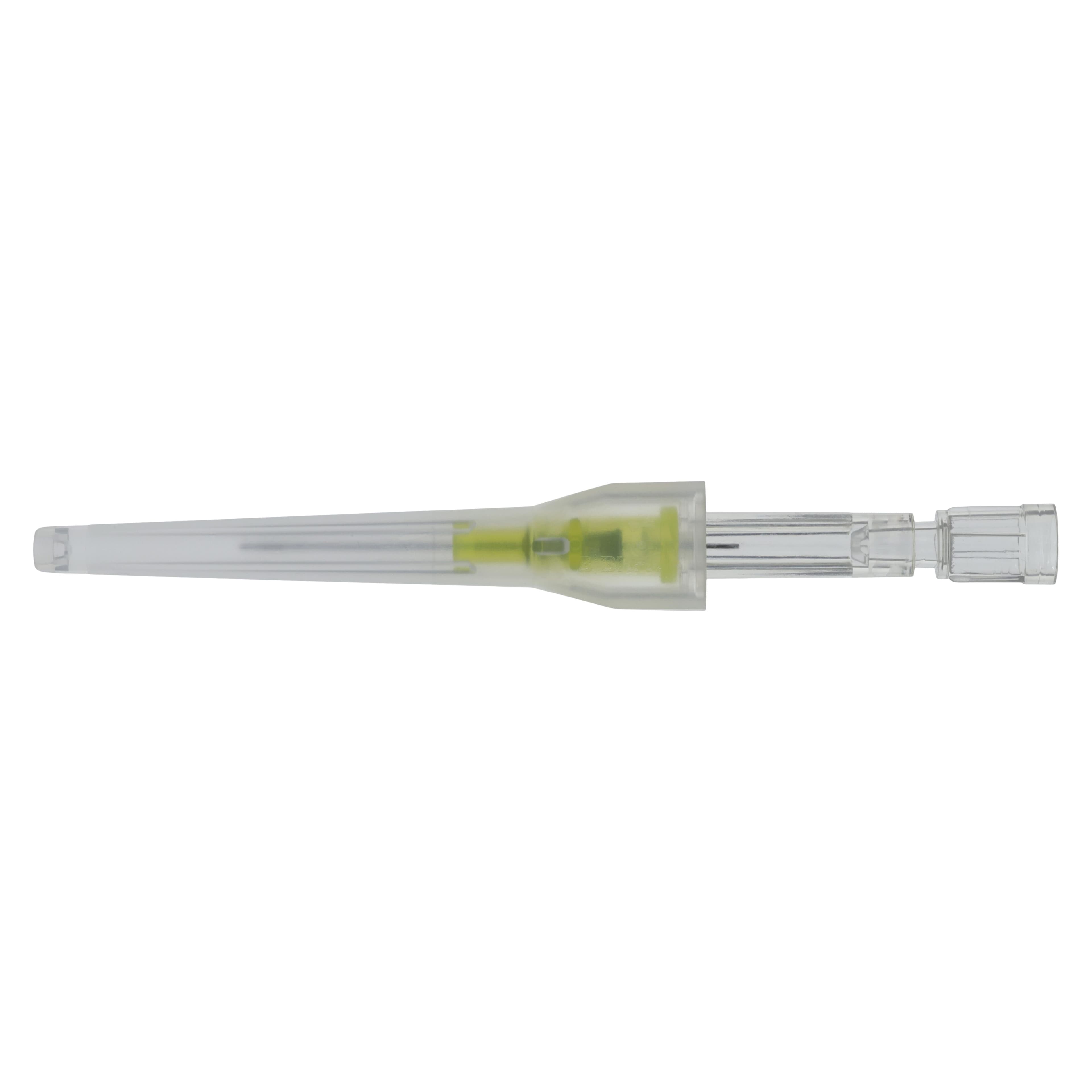 Introcan Safety IV Catheter, 24 Gauge, 3/4", Polyurethane, Non-DEHP/Non-PVC, Sterile, Yellow, Straight, Without Wings, Each thumbnail 4